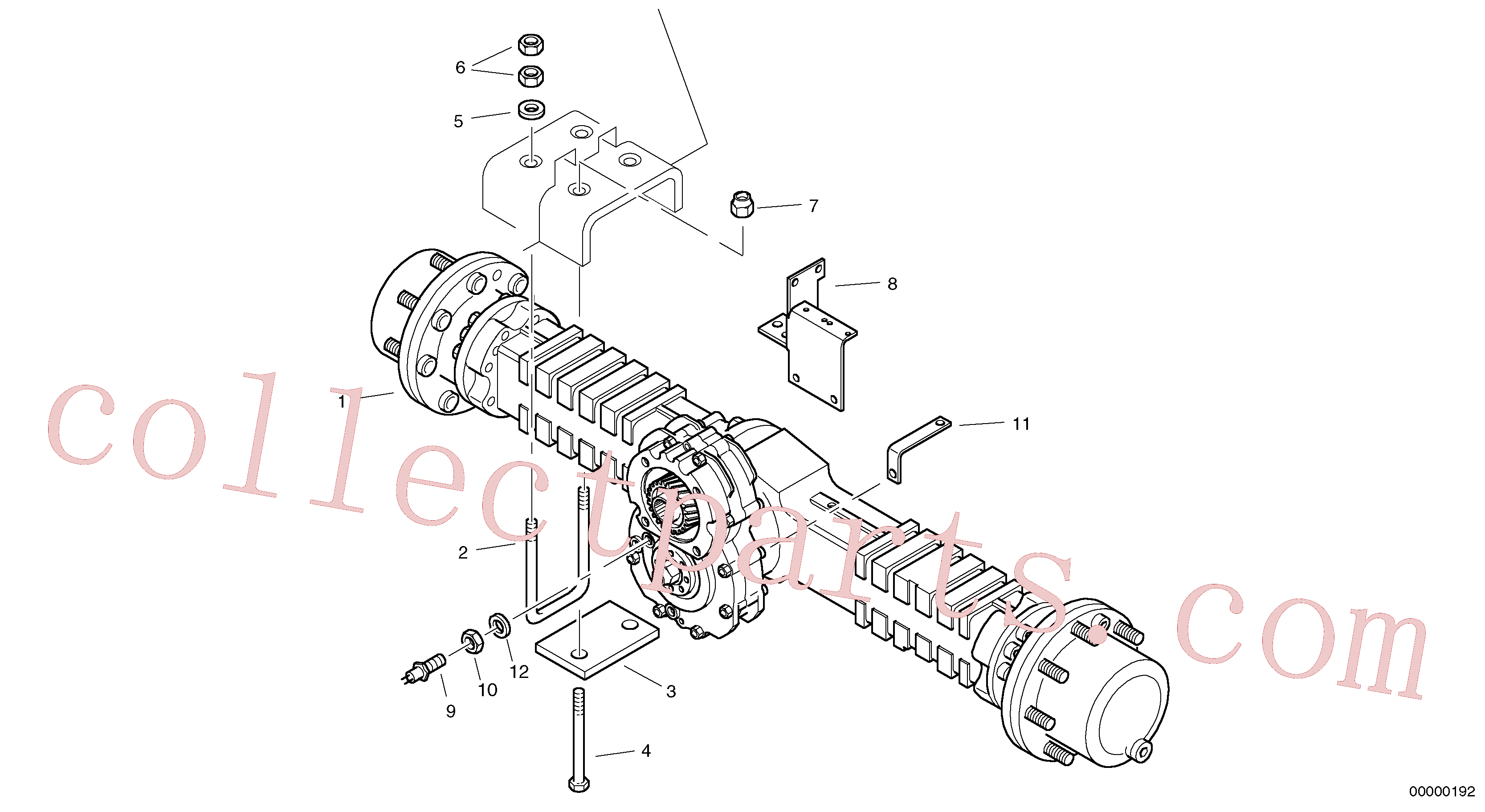 ZM4334154 for Volvo Assembly - rear axle(00000192 assembly)