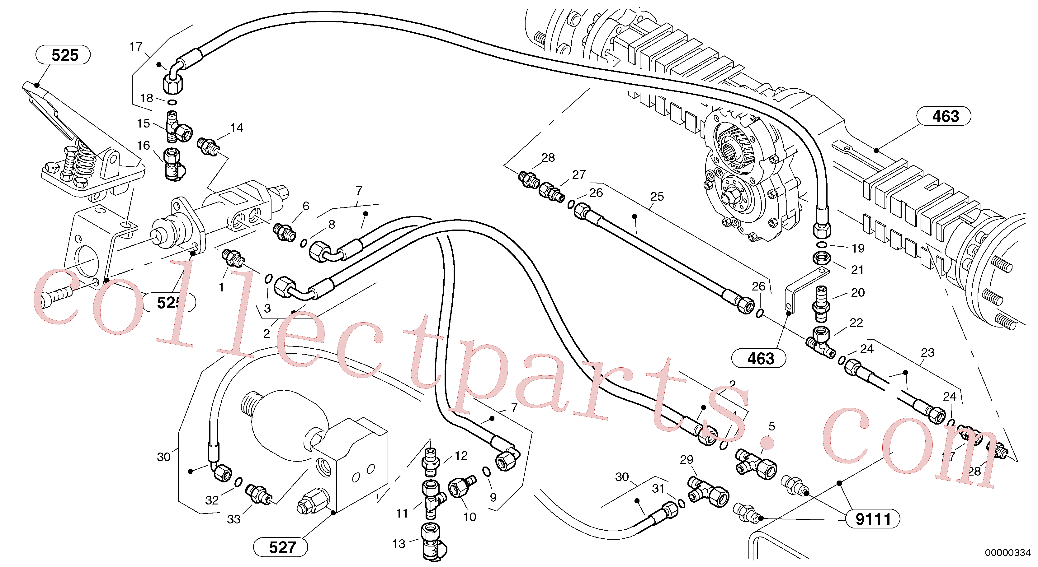 ZM7091906 for Volvo Lines - Pump storage-brake(00000334 assembly)