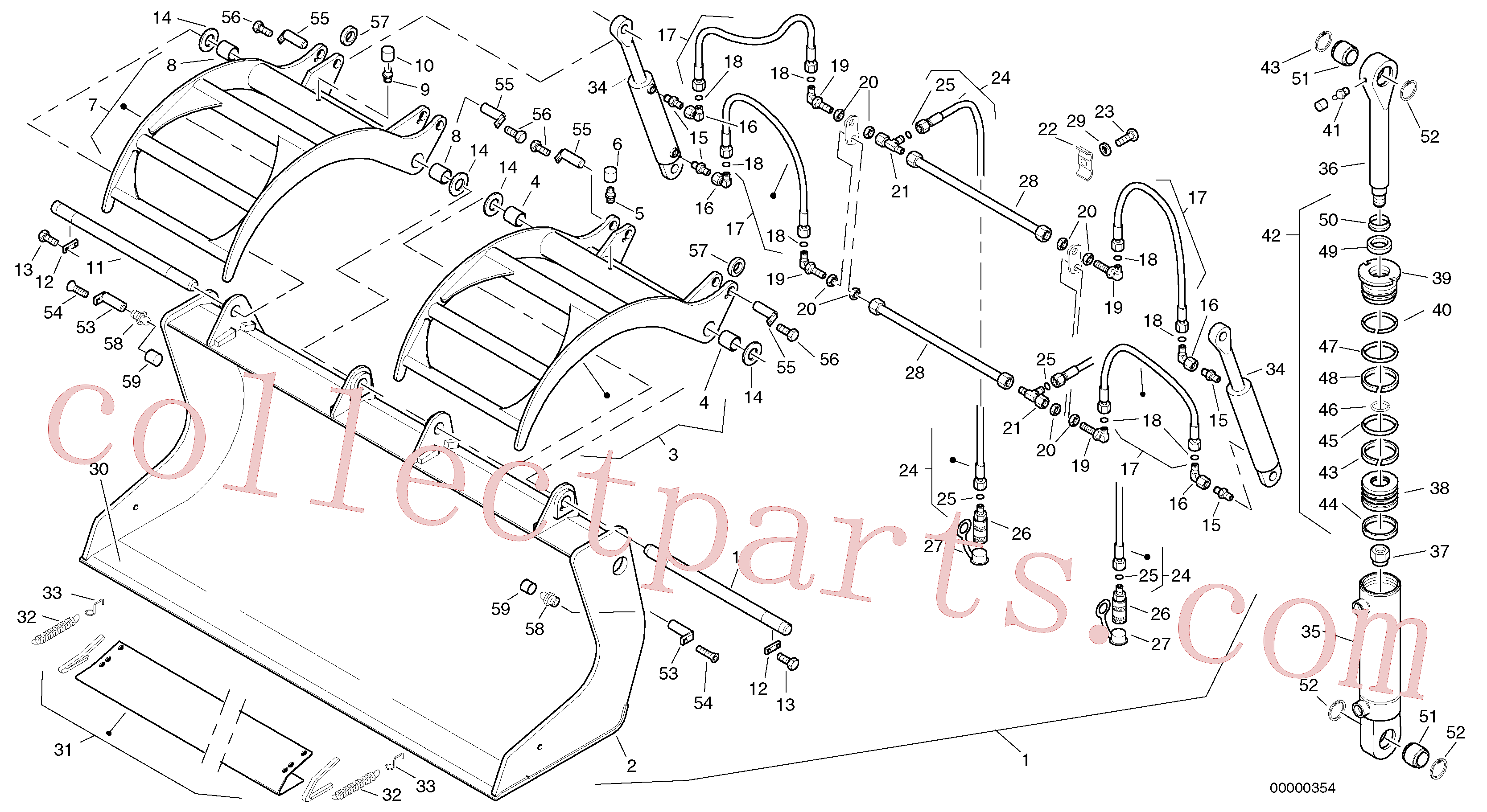 VOE11307933 for Volvo Scrap bucket, 0.7 m³ - 1900 mm broad(00000354 assembly)