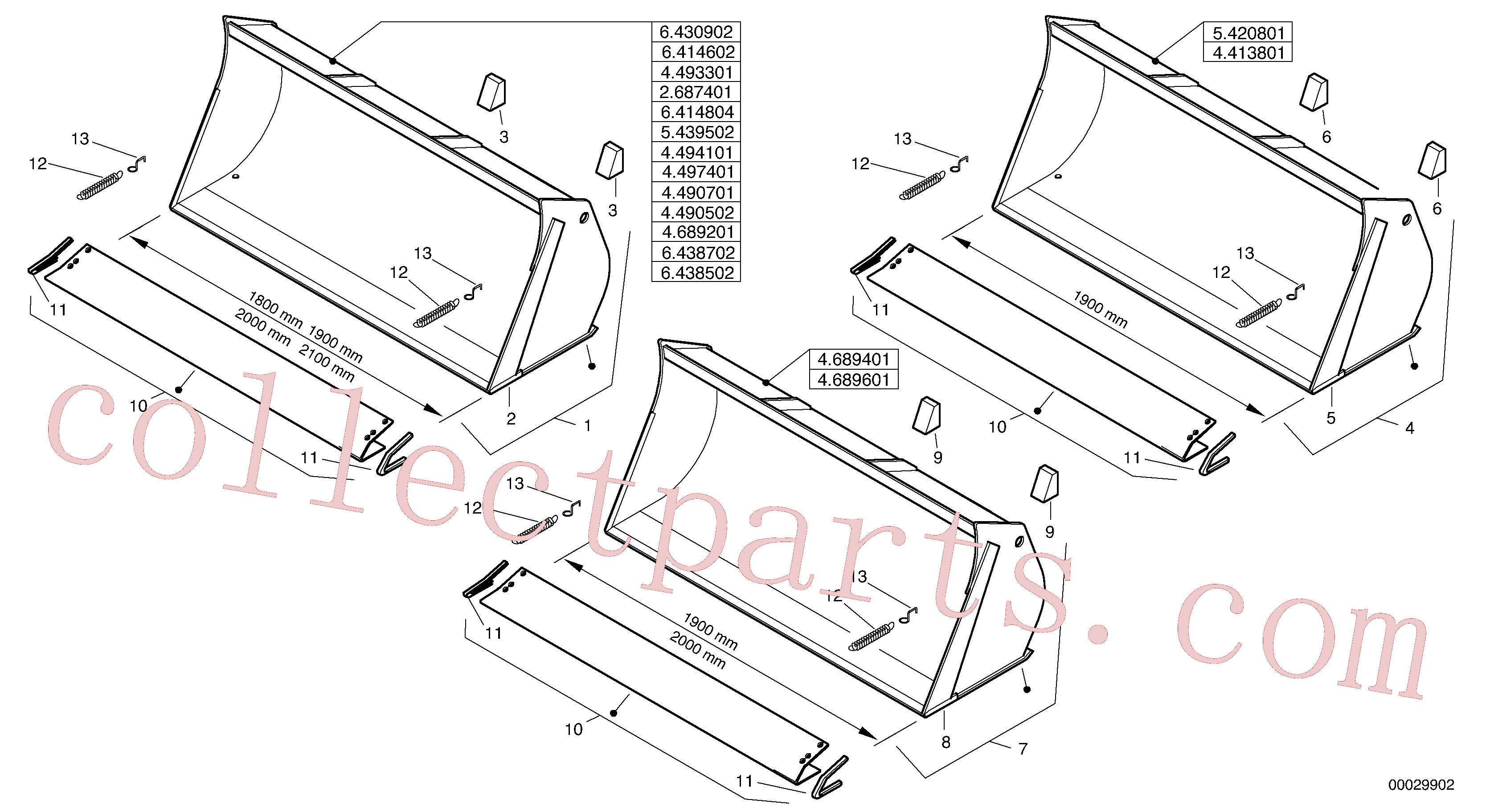 VOE11307933 for Volvo Bucket without teeth(00029902 assembly)