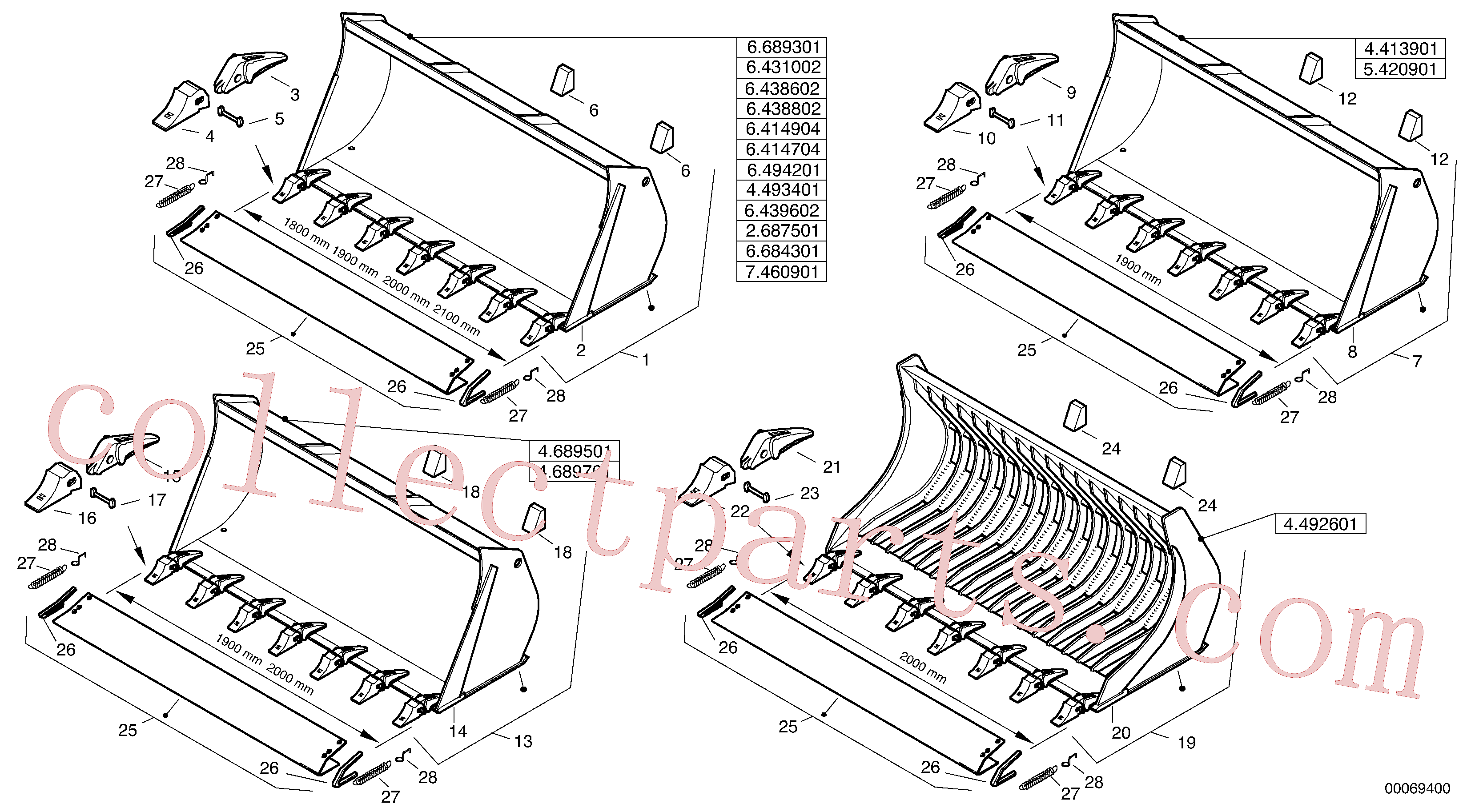 ZM2802194 for Volvo Bucket with teeth - Z-Cinematic(00069400 assembly)