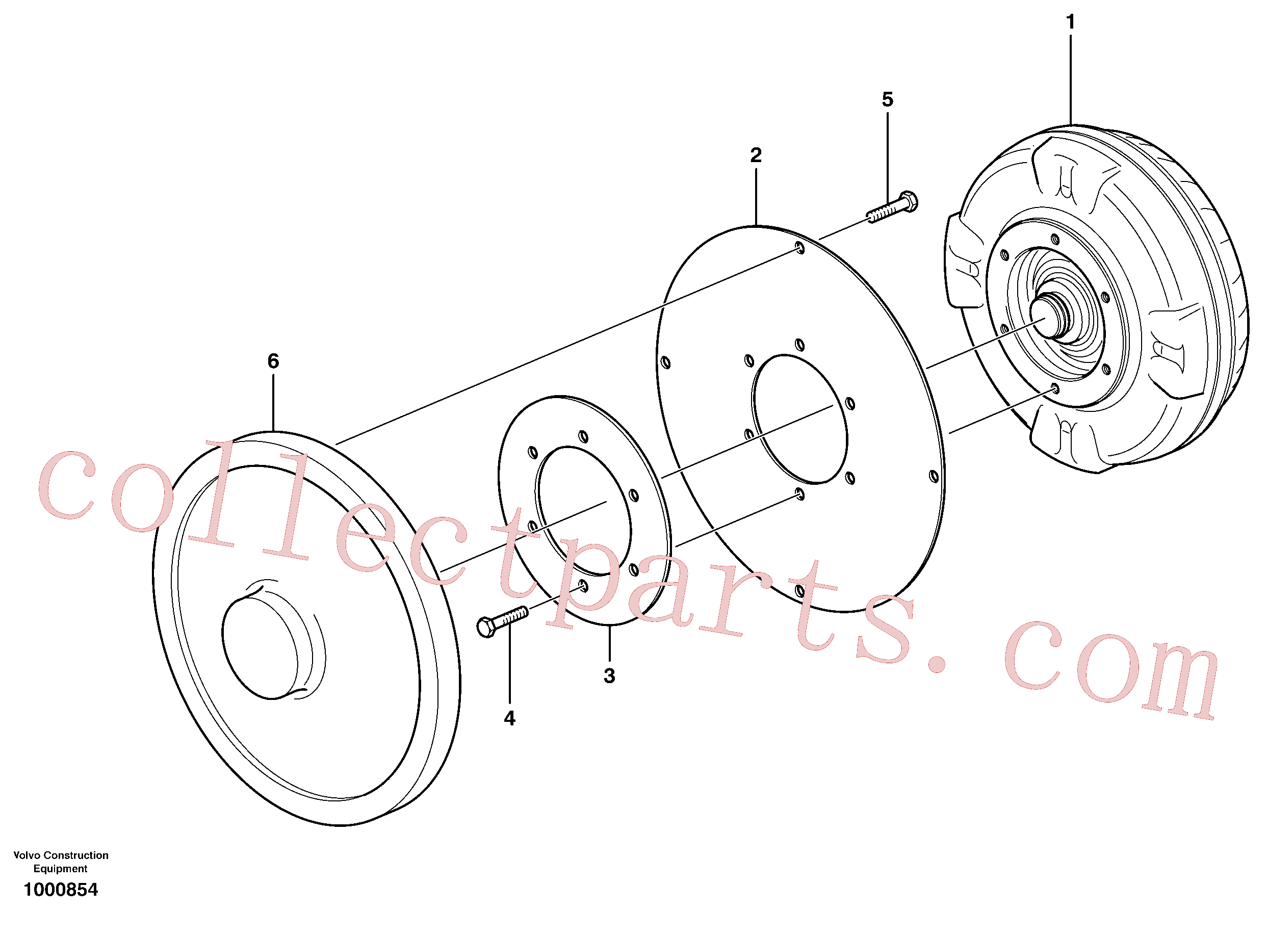 VOE13970876 for Volvo Torque converter with fitting parts(1000854 assembly)