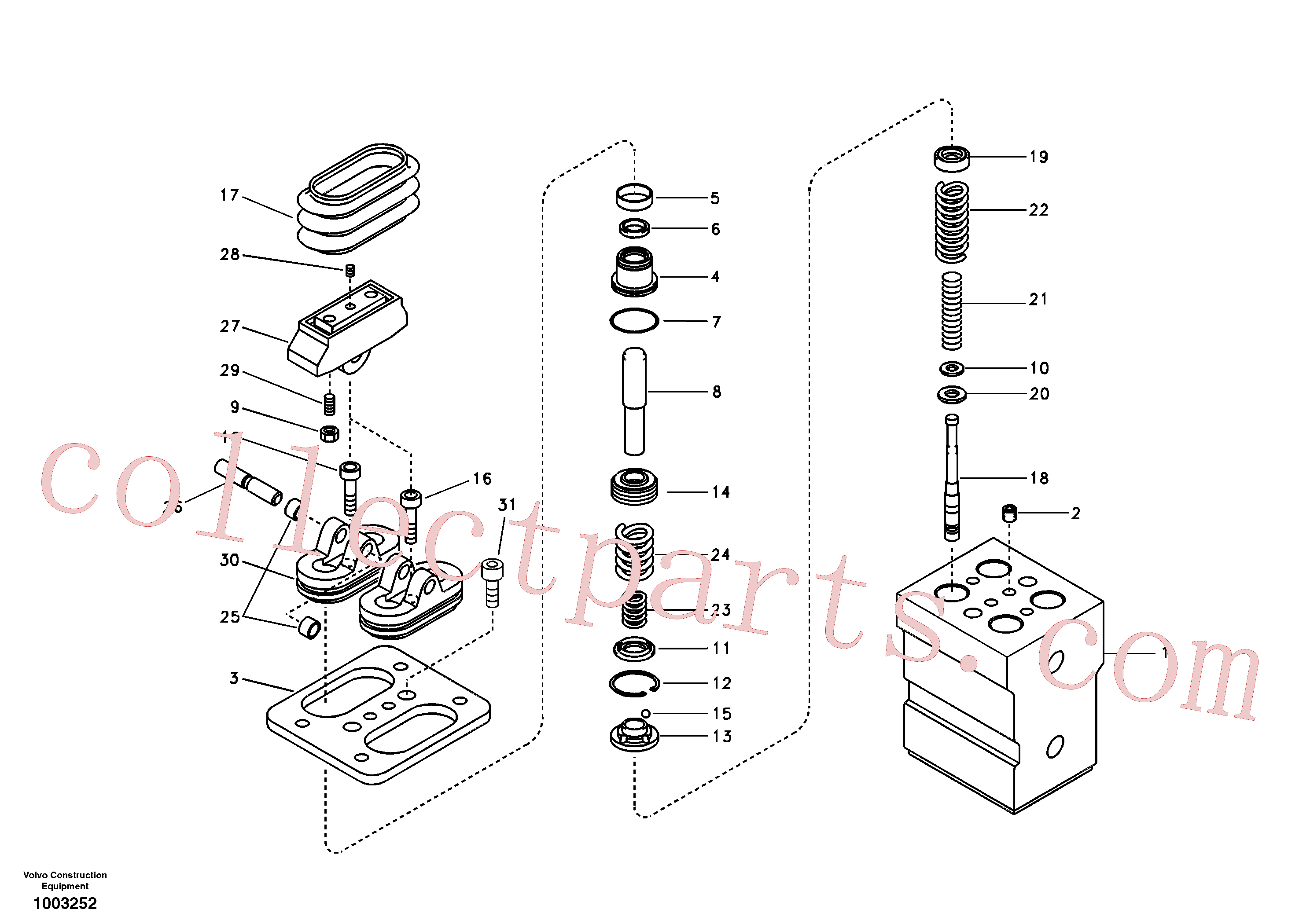 VOE11705992 for Volvo Remote control valve pedal, travel motor(1003252 assembly)