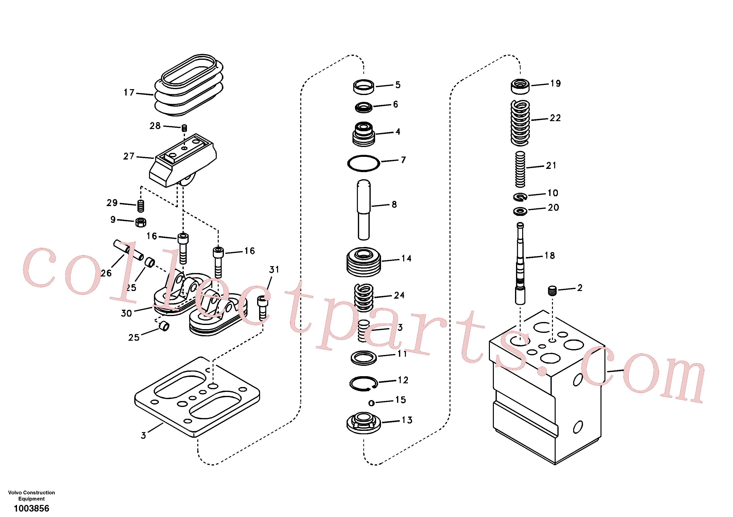 VOE11705988 for Volvo Remote control valve pedal, travel motor(1003856 assembly)