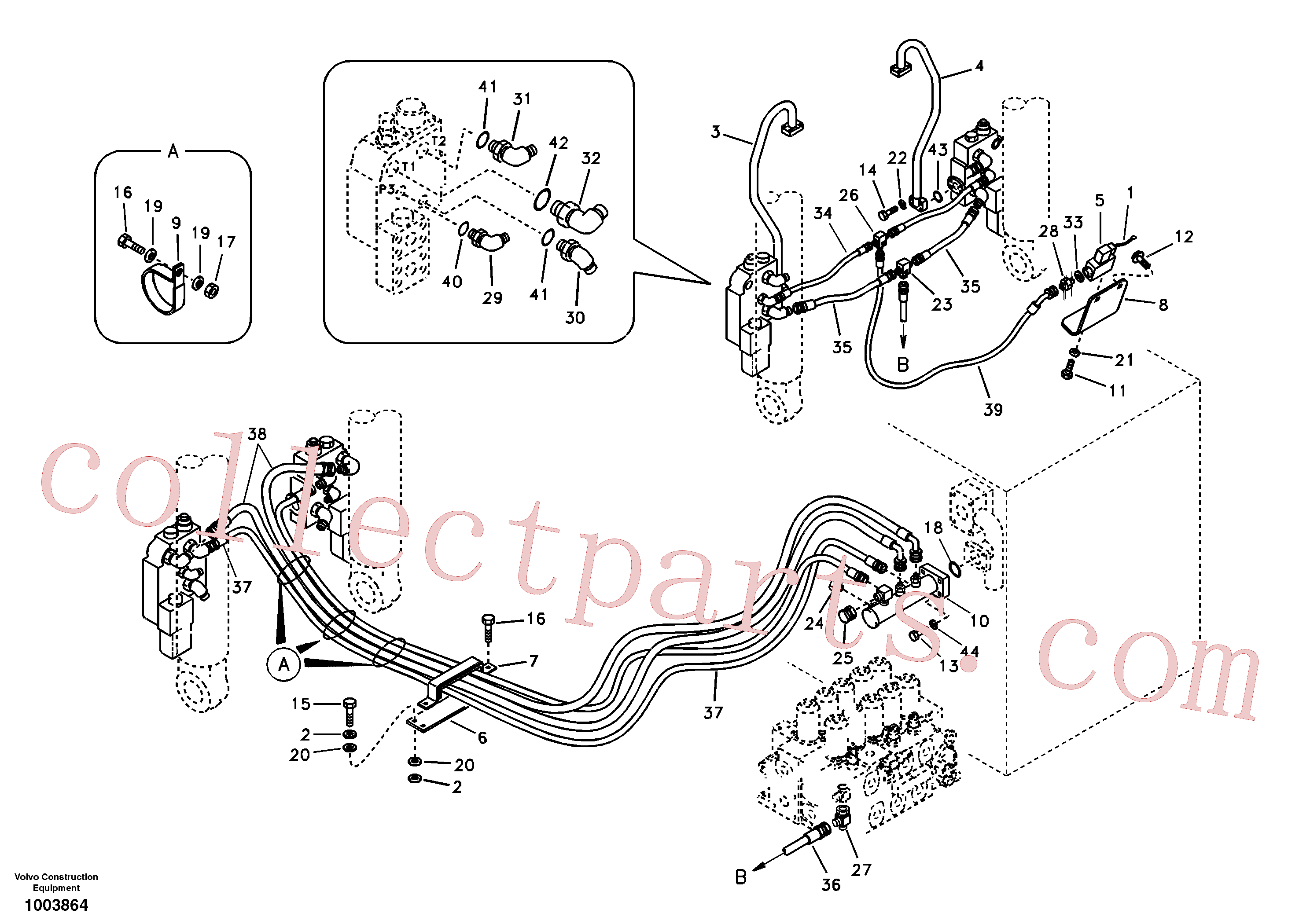 SA9453-05370 for Volvo Working hydraulic, boom rupture(1003864 assembly)