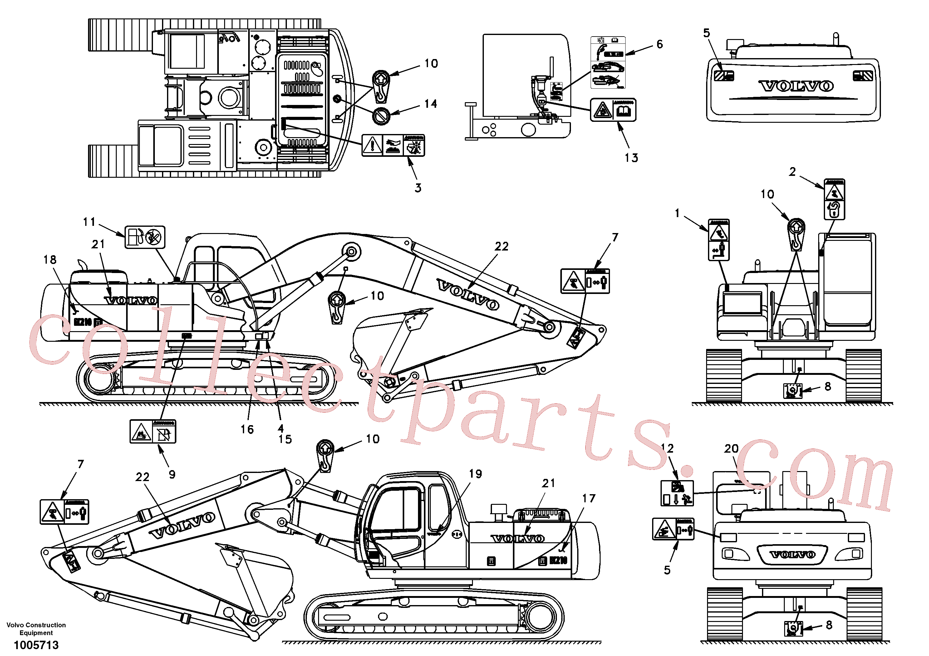 SAP4100152 for Volvo Decal, outer location(1005713 assembly)