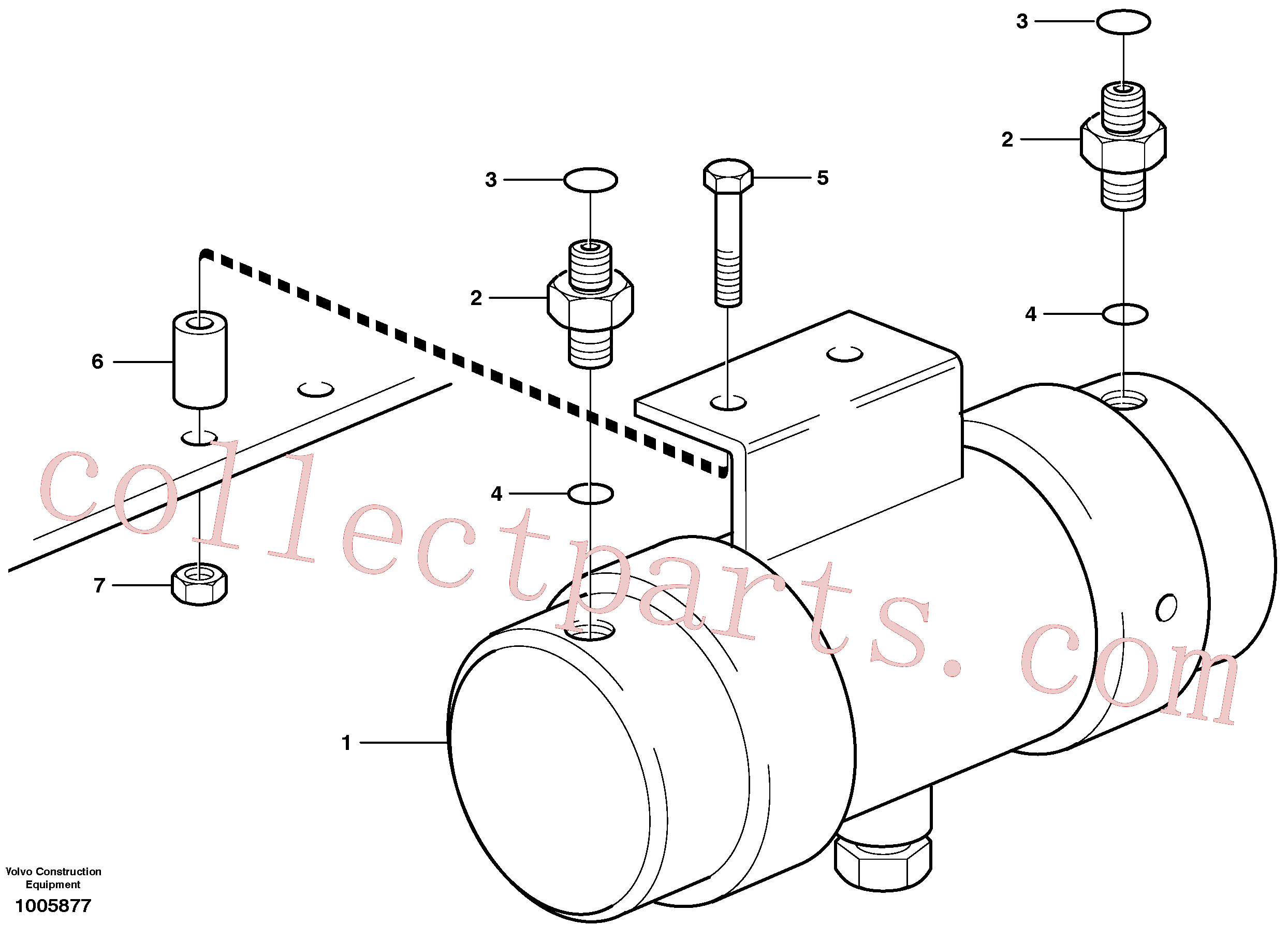 VOE14211855 for Volvo Damping cylinder with fitting parts(1005877 assembly)