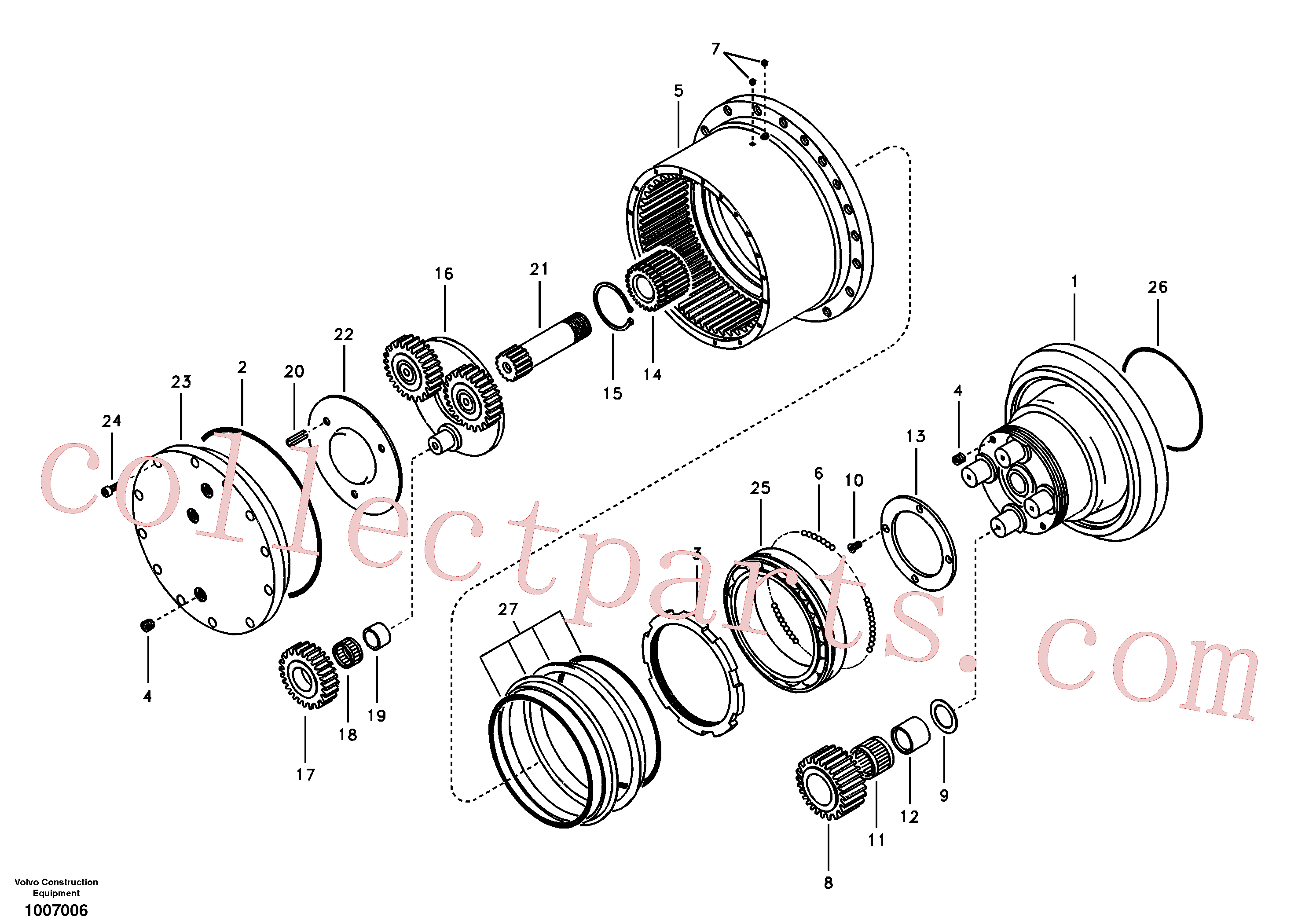 VOE14505060 for Volvo Travel gearbox(1007006 assembly)