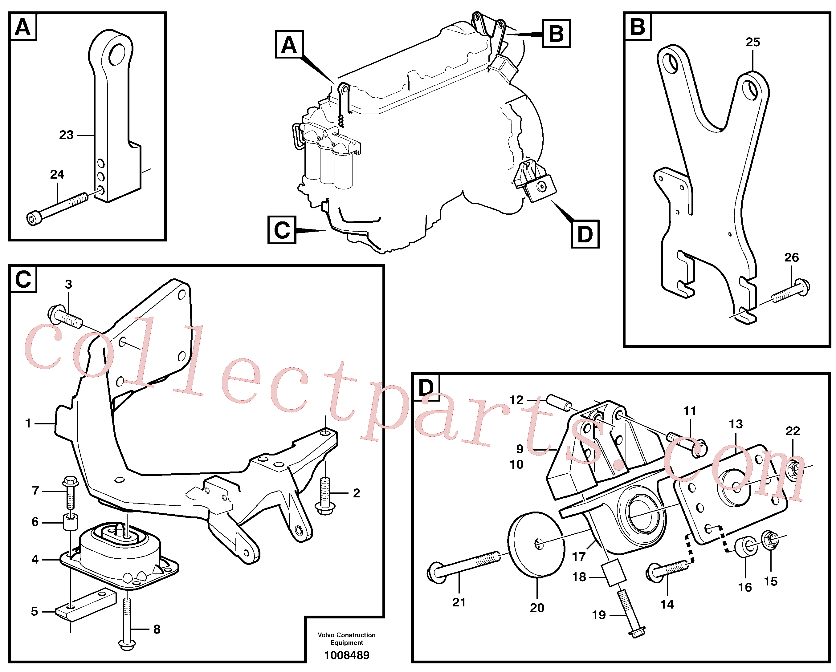 VOE975126 for Volvo Engine mounting(1008489 assembly)