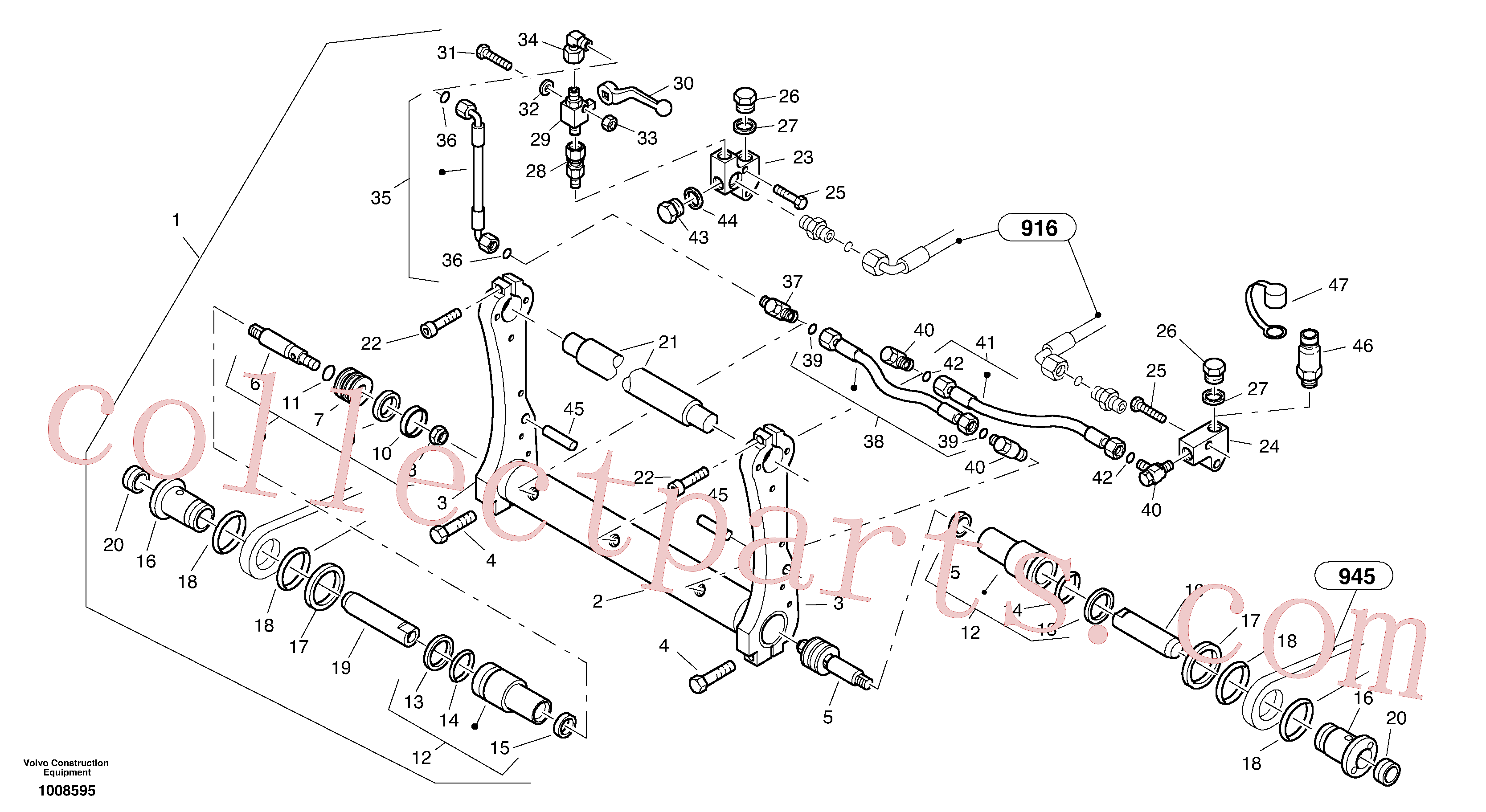 VOE983246 for Volvo Attachment mounting plate - Quick change, hydraulic(1008595 assembly)