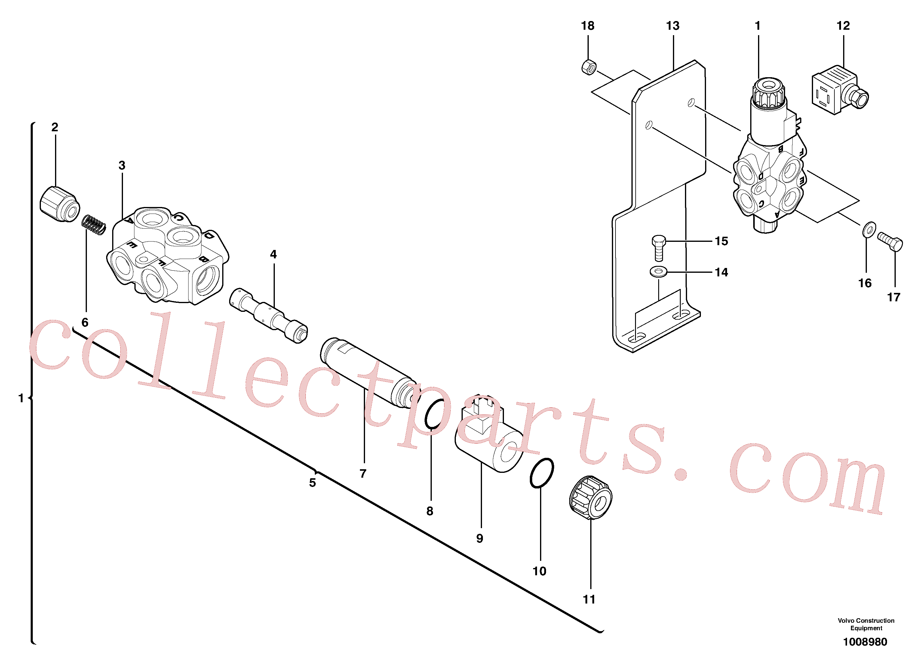 VOE983246 for Volvo Slewing-offset selector switch ( for valve )(1008980 assembly)