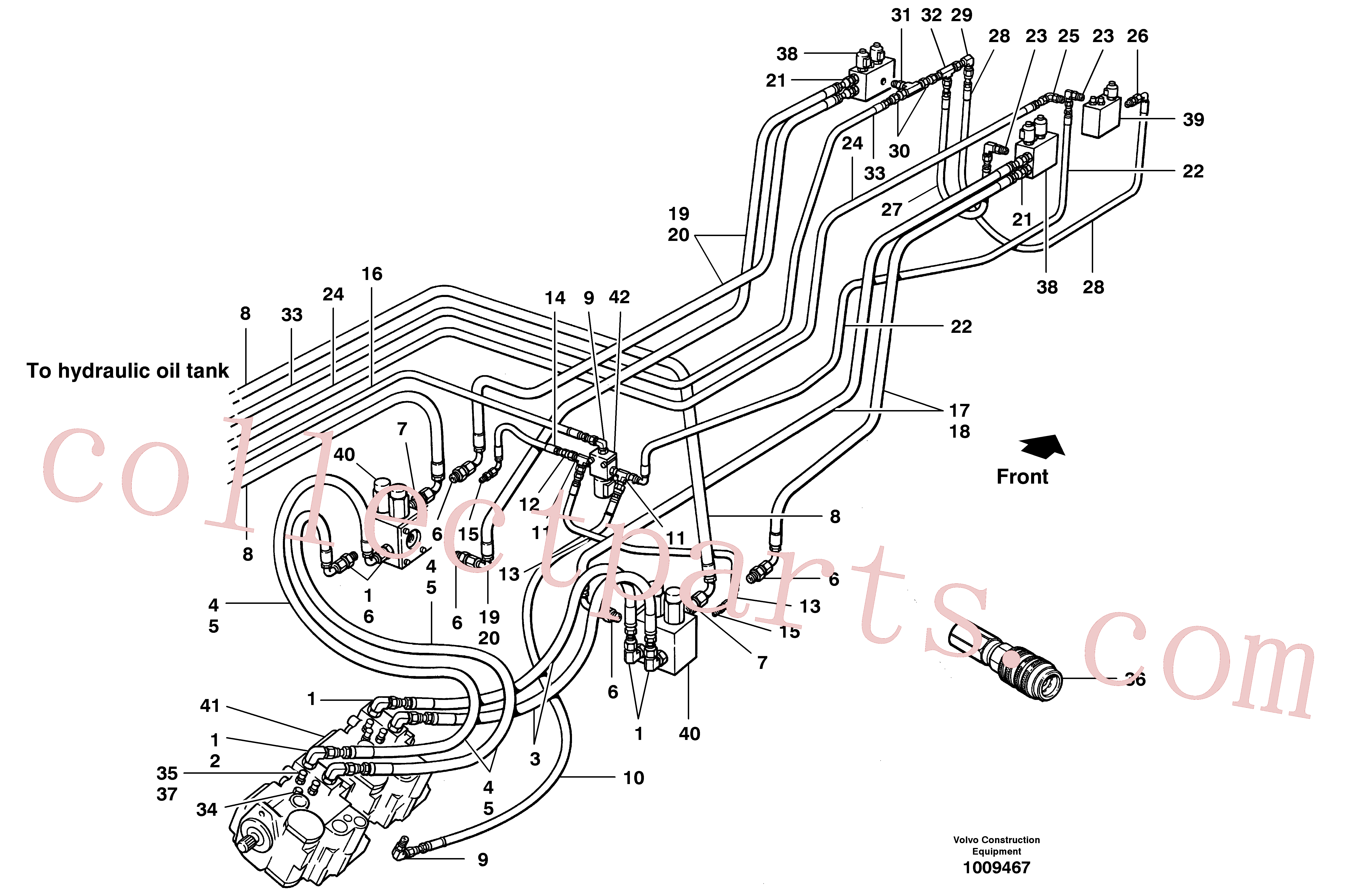 VOE935282 for Volvo Hydraulic circuit - free wheeling(1009467 assembly)