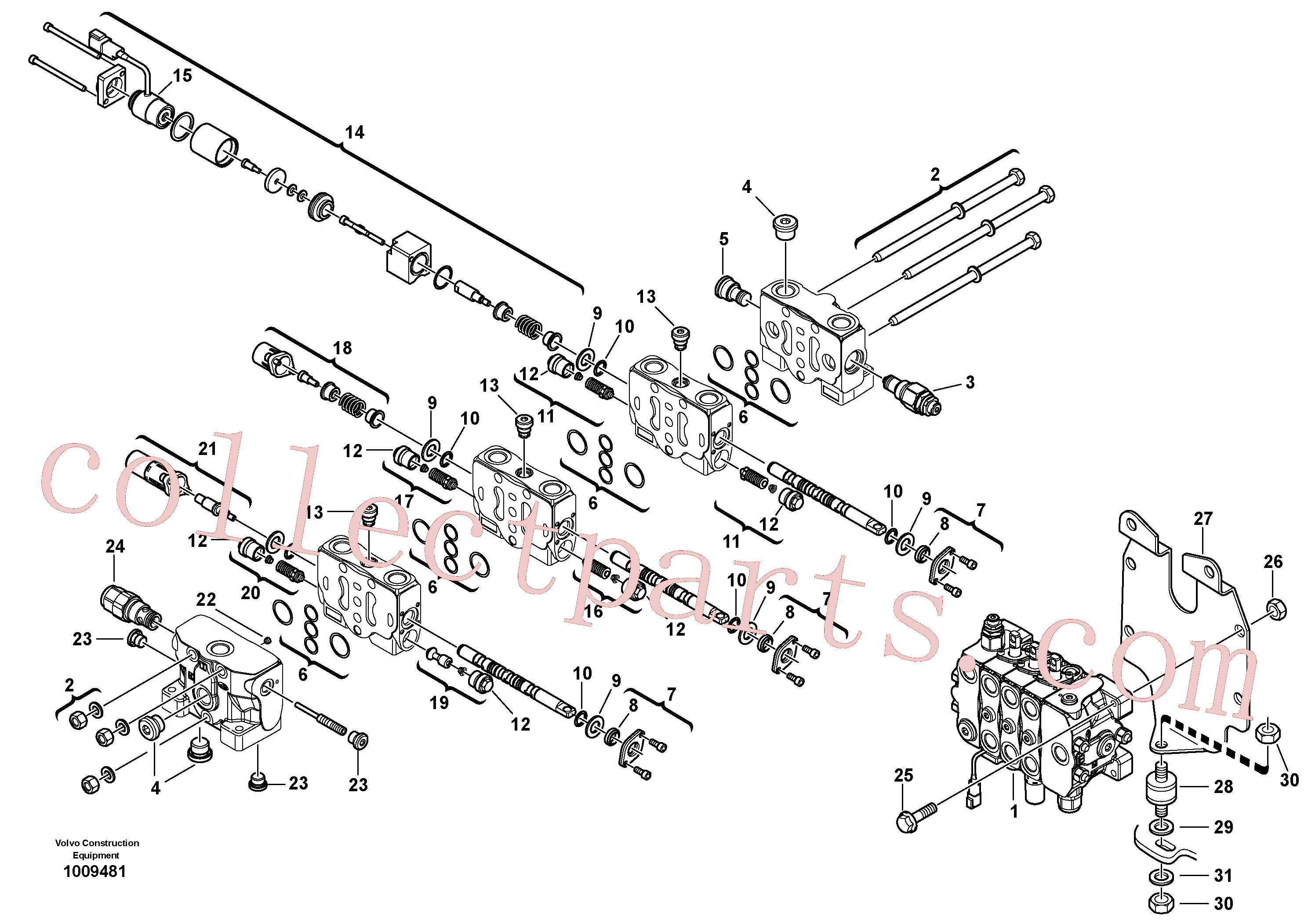 VOE11370325 for Volvo Control valve(1009481 assembly)