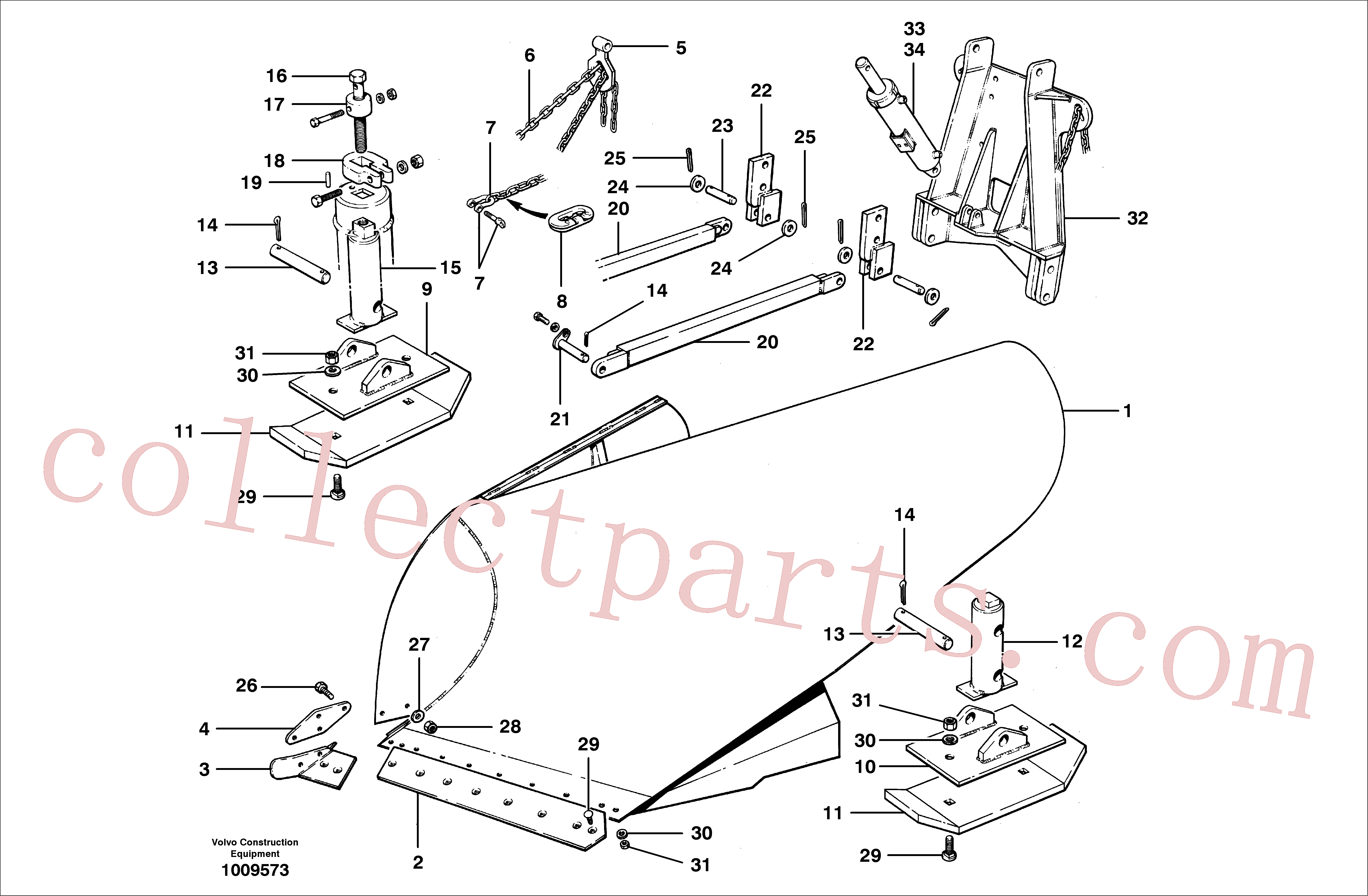 CH22129 for Volvo Chain lift v-plow(1009573 assembly)