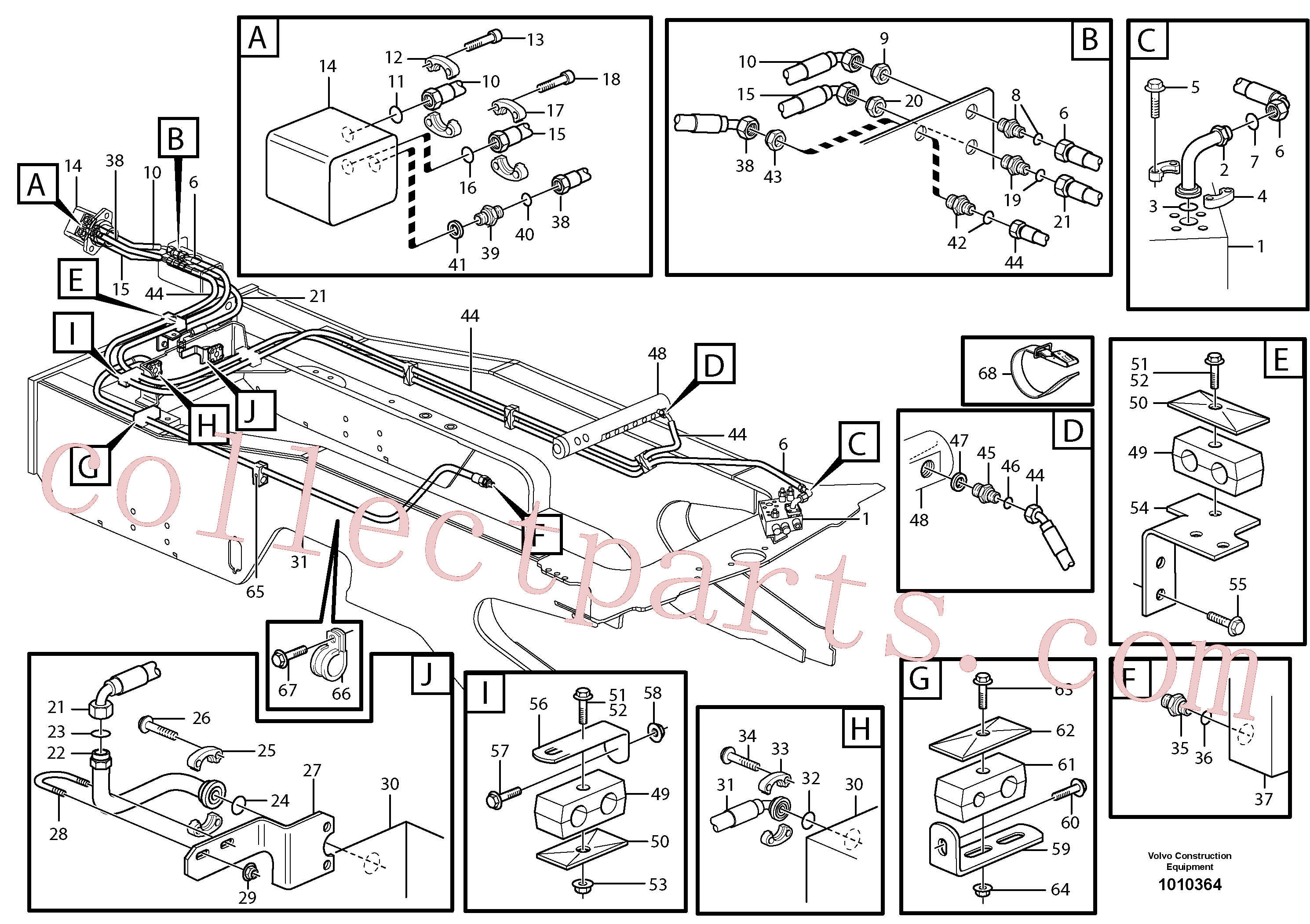 VOE11015454 for Volvo Hoses to fan drive(1010364 assembly)