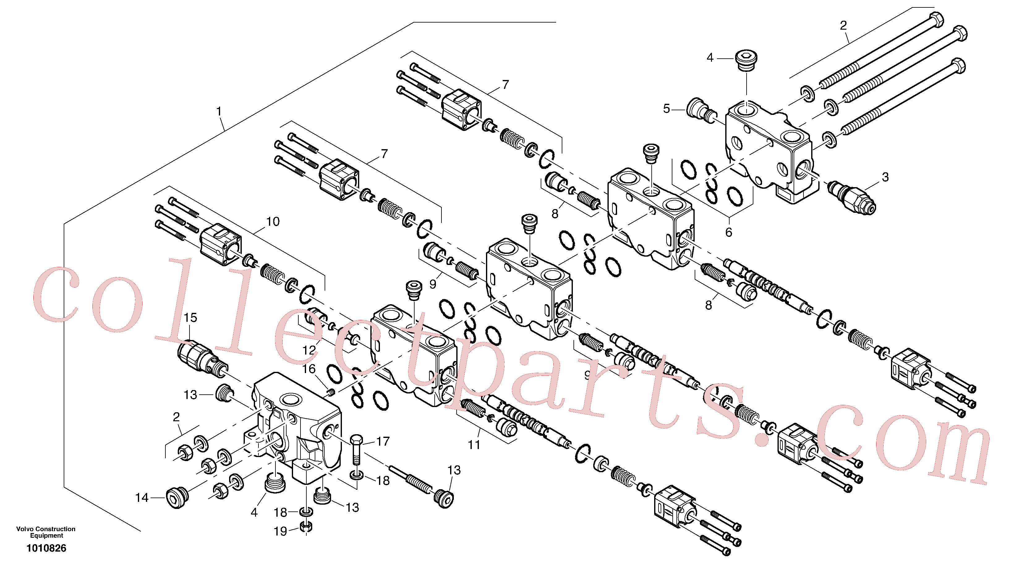 VOE11370325 for Volvo Control valve(1010826 assembly)