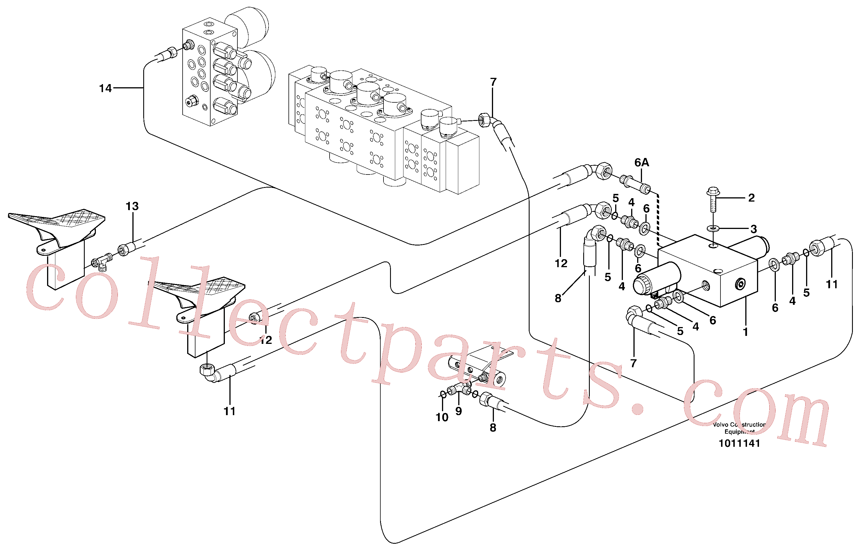 VOE14346779 for Volvo Hydraul func. X1, flow regulator 2 pc. boom(1011141 assembly)