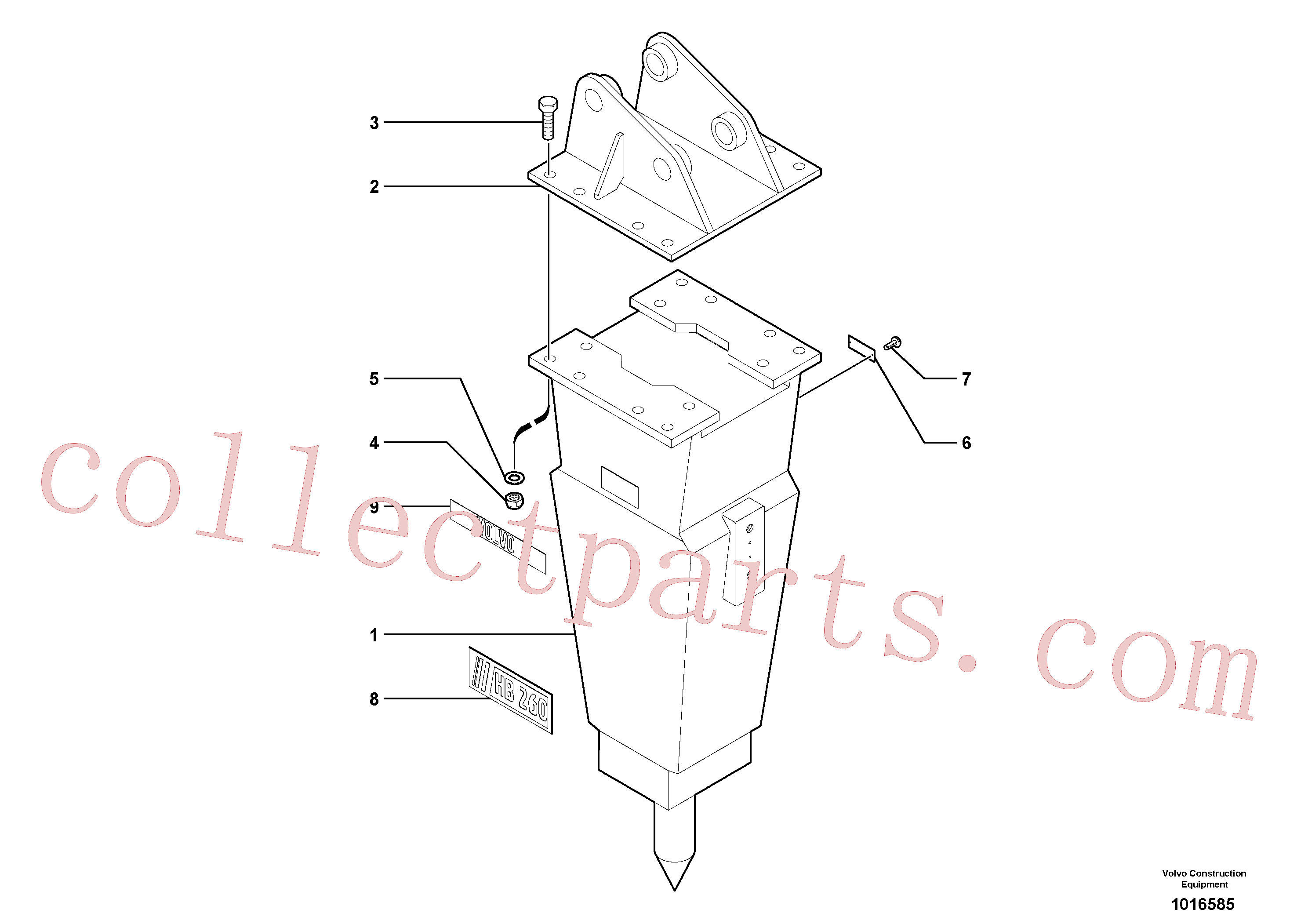 VOE11805687 for Volvo Hammer(1016585 assembly)