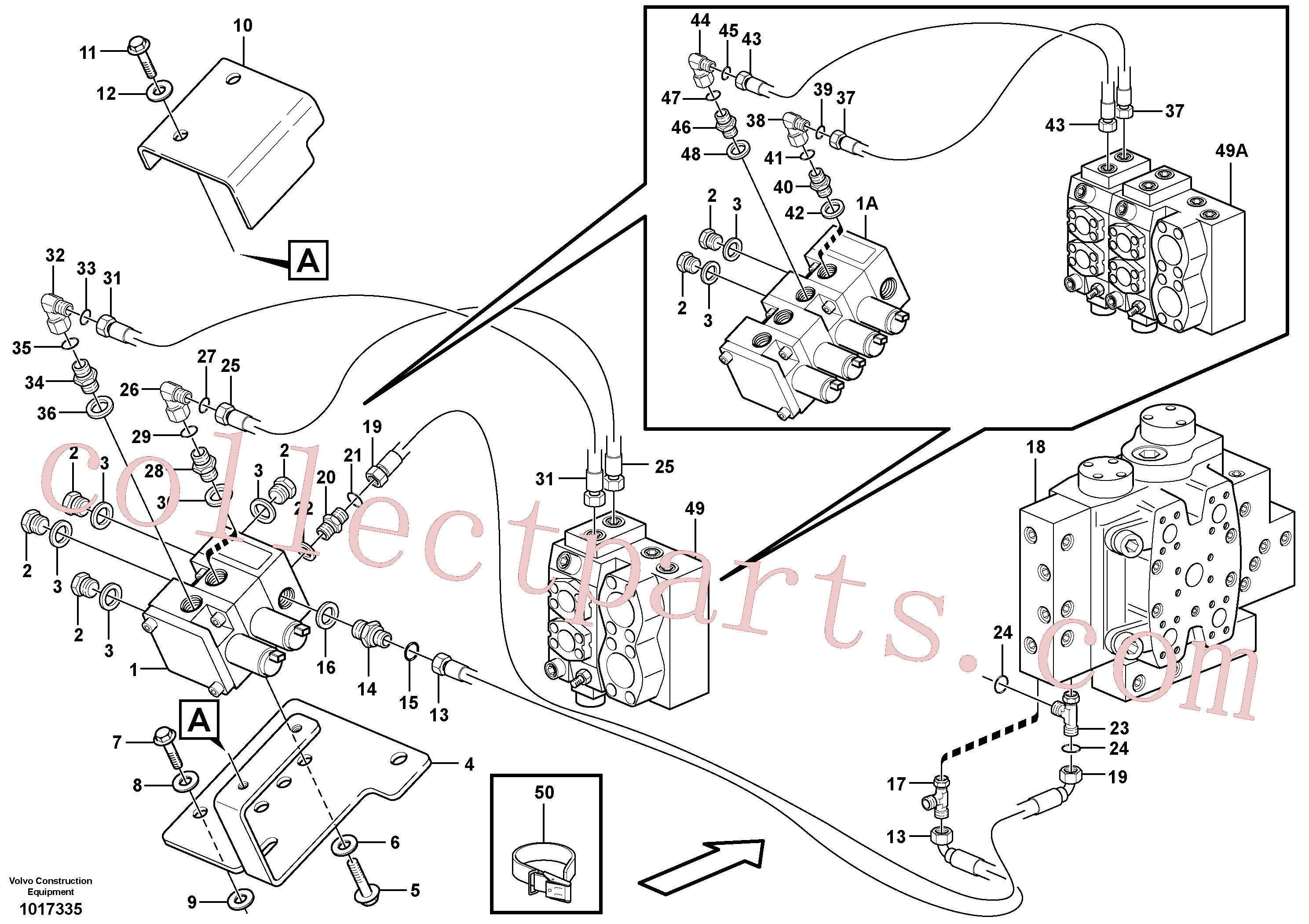 VOE935010 for Volvo Servo - hydraulic, hydraulic lines(1017335 assembly)