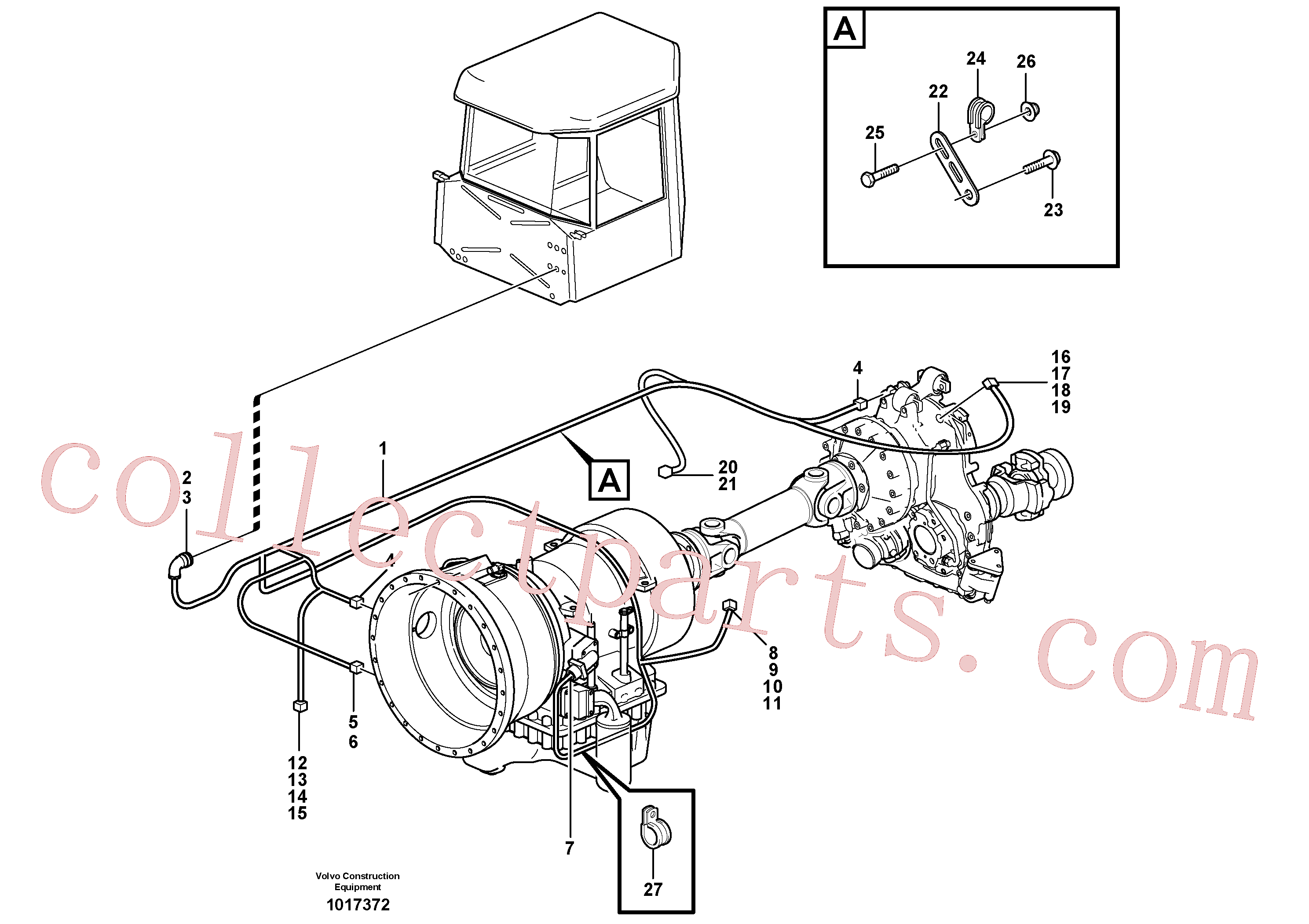 VOE965536 for Volvo Cable harnesses, front(1017372 assembly)