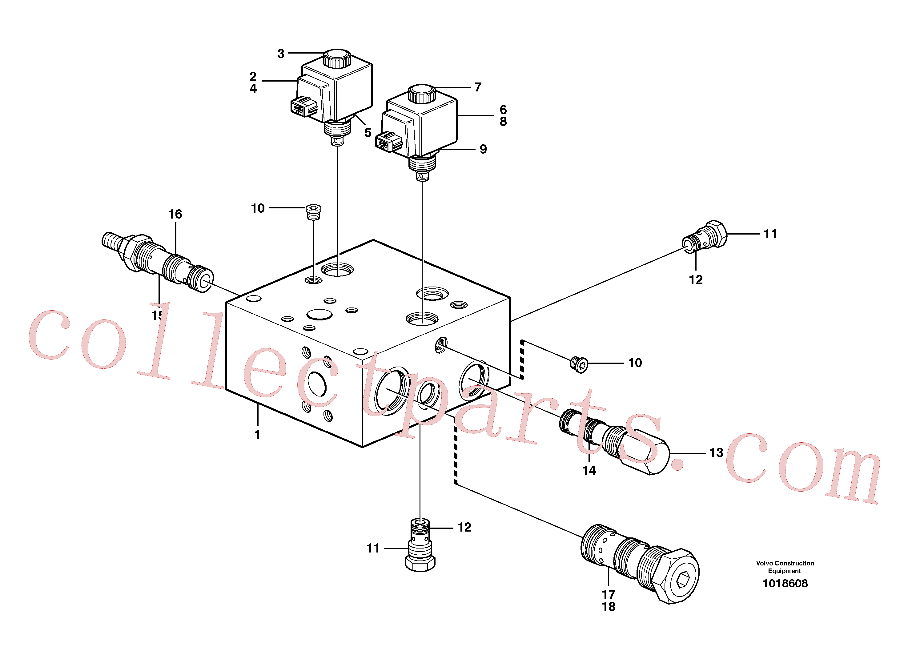 VOE11714081 for Volvo Relief valve.(1018608 assembly)