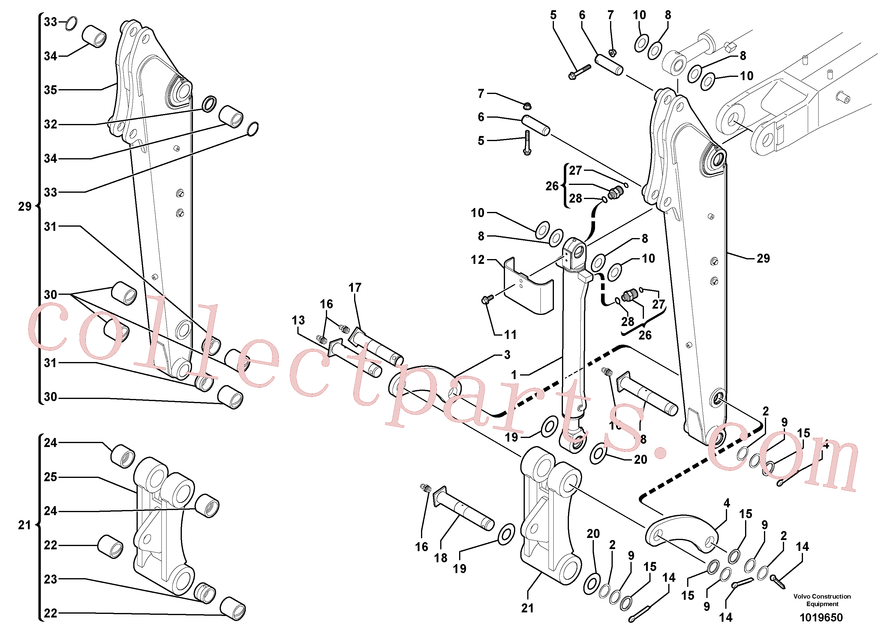 PJ5540099 for Volvo Dipper arm(1019650 assembly)