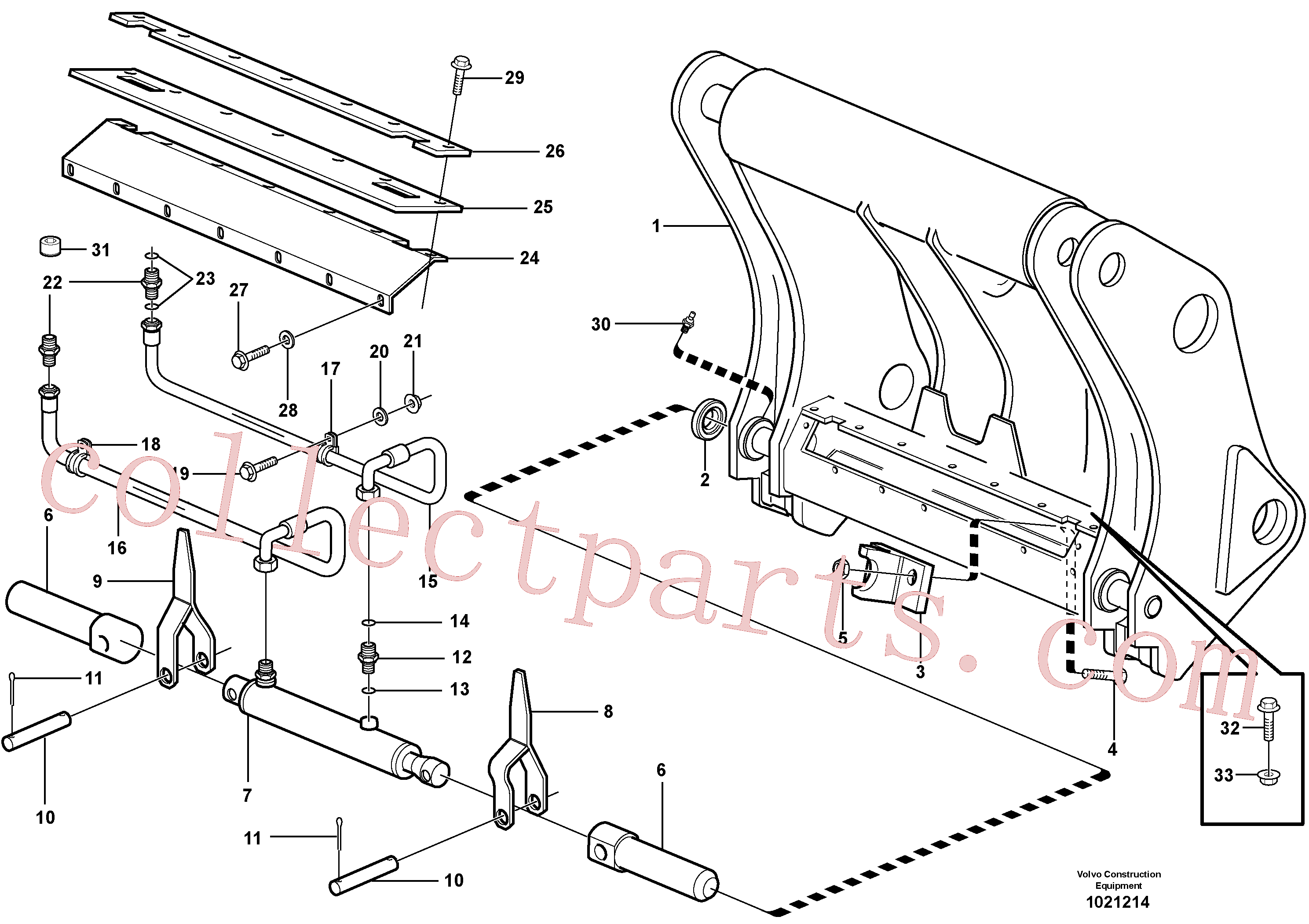 VOE907872 for Volvo Tool bar.(1021214 assembly)