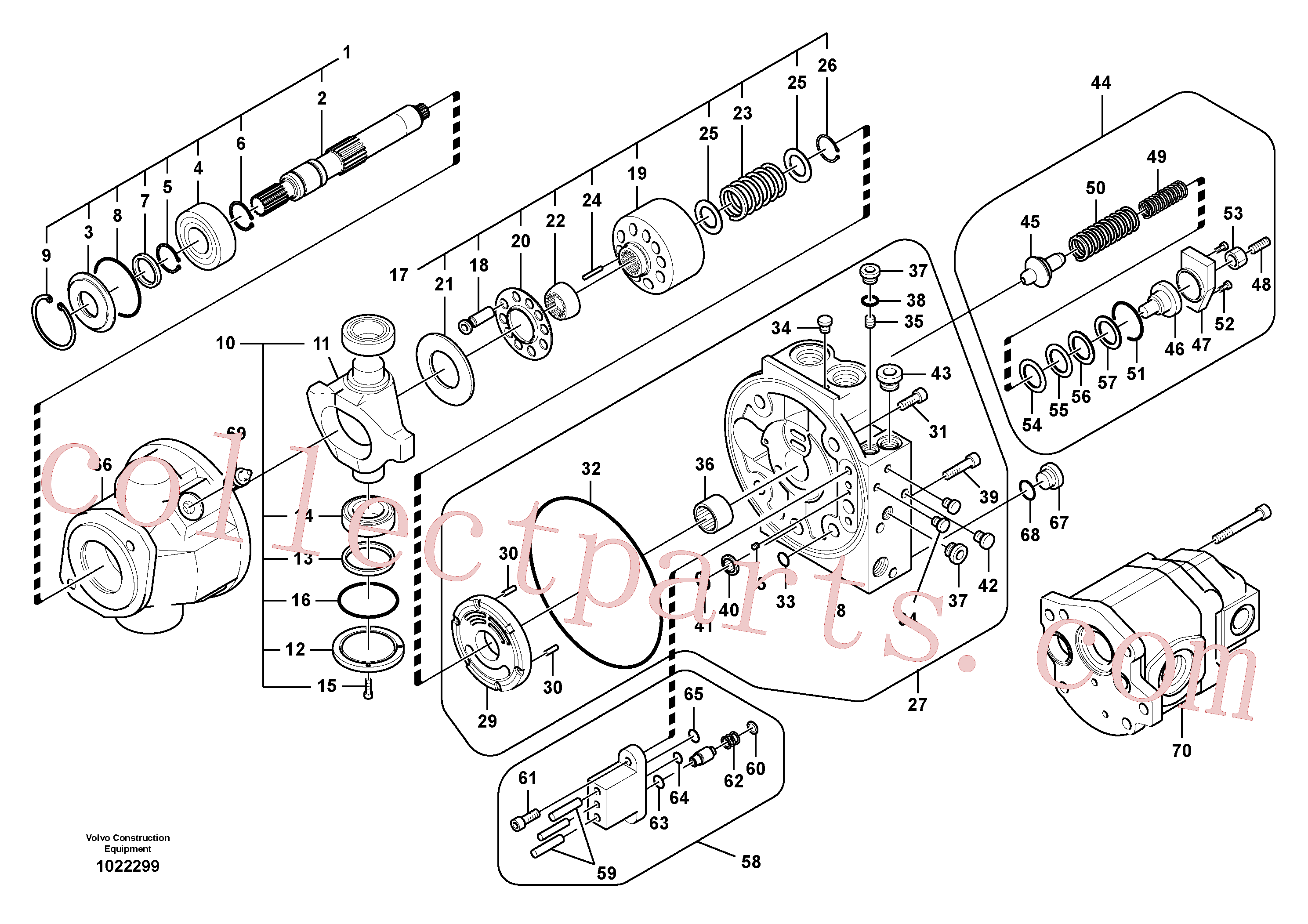 VOE14504578 for Volvo Hydraulic gear pump(1022299 assembly)