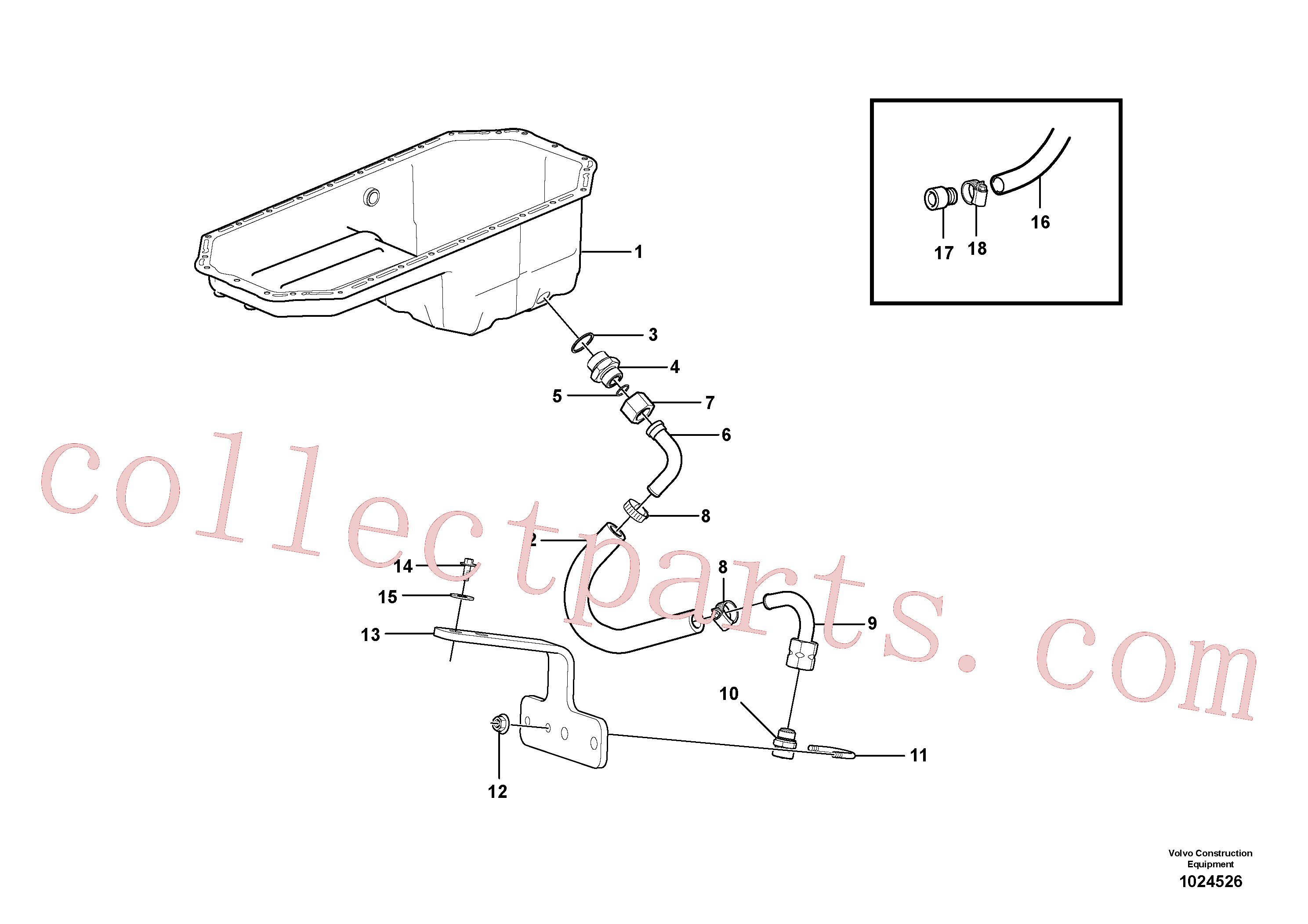 VOE11991753 for Volvo Draining of oil sump(1024526 assembly)