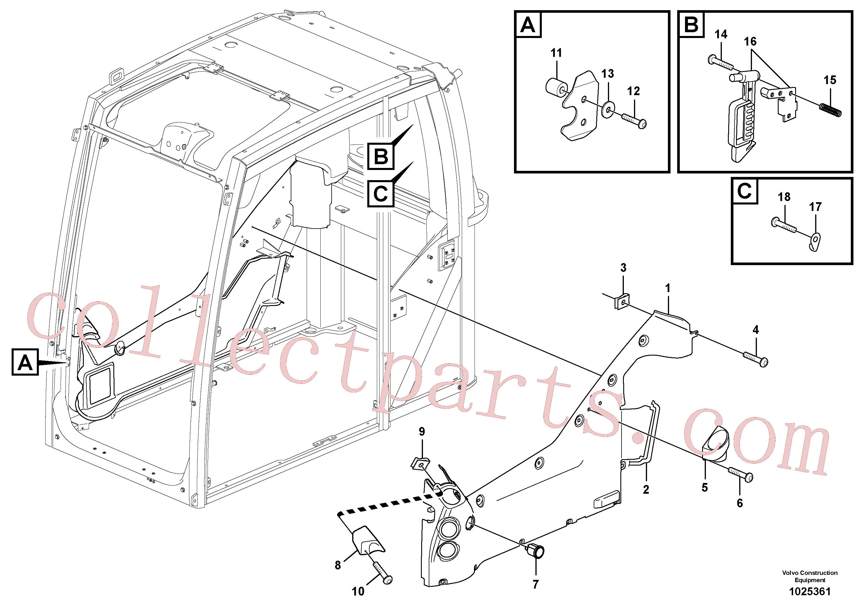 VOE971309 for Volvo Interior components(1025361 assembly)