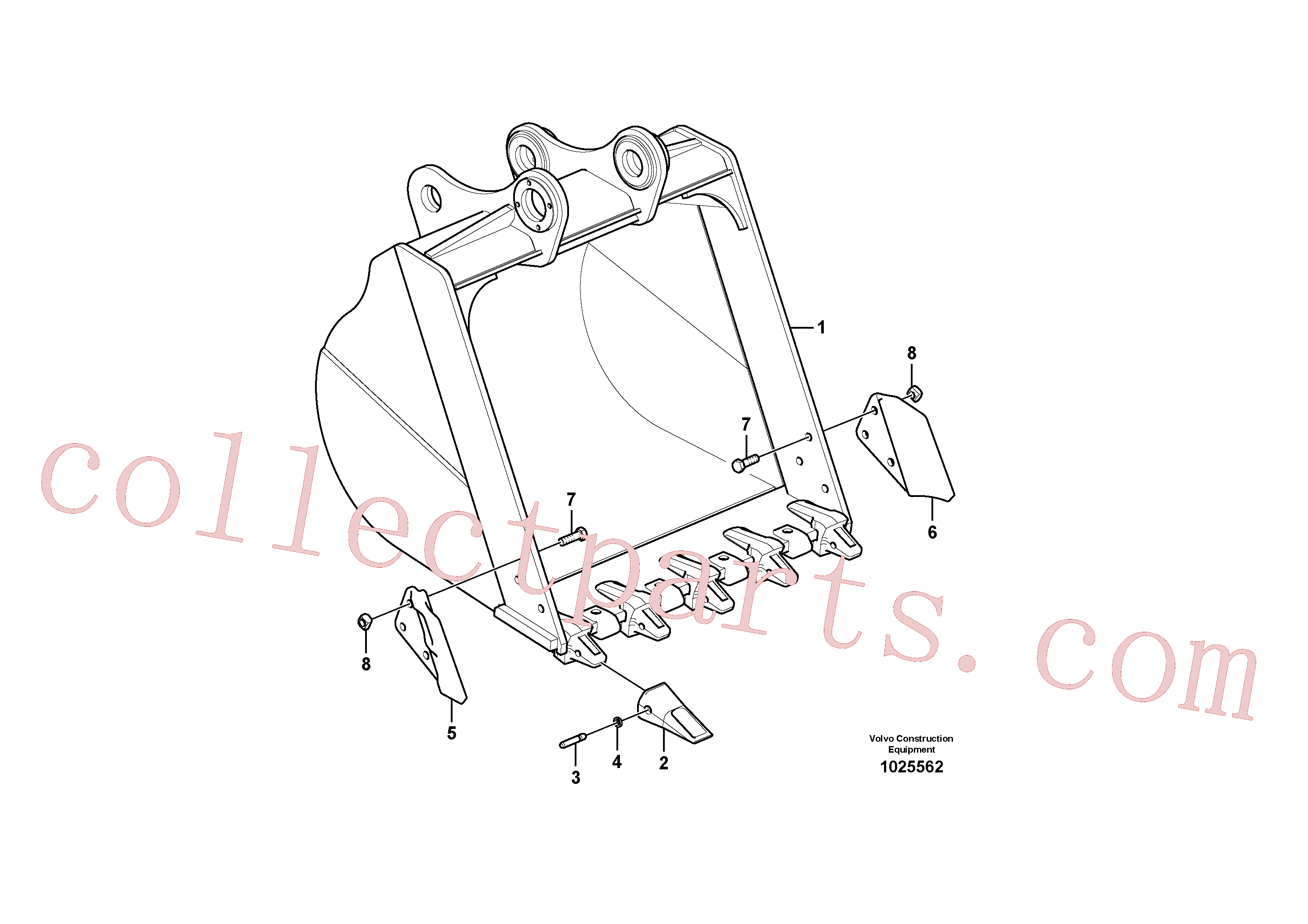 SA1171-00181 for Volvo Bucket(1025562 assembly)