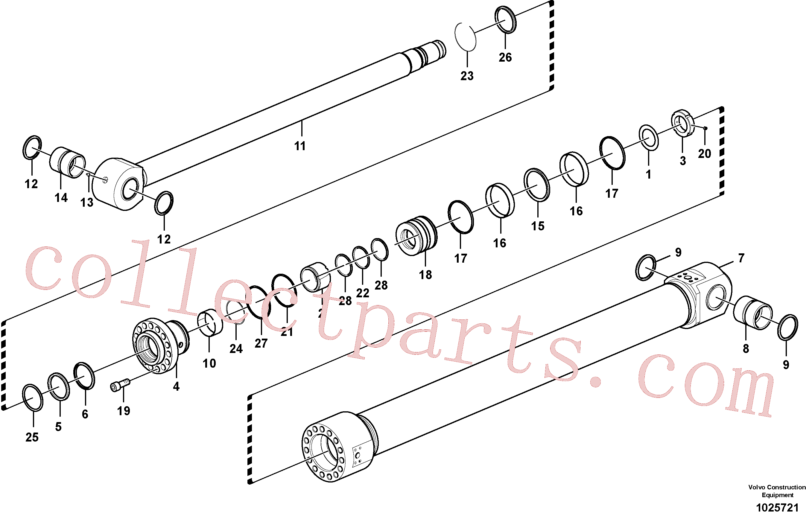 VOE14508903 for Volvo Bucket cylinder(1025721 assembly)