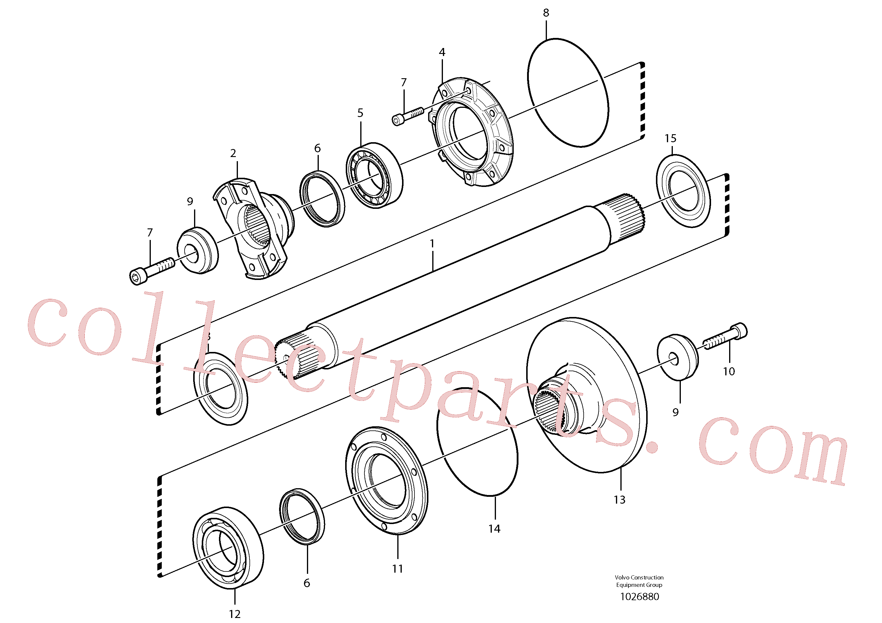 VOE11194469 for Volvo Intermediate shaft(1026880 assembly)