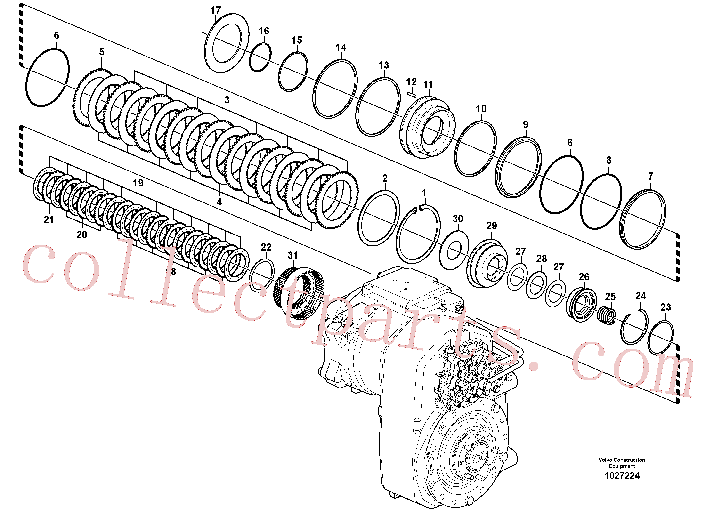 SA8220-11850 for Volvo Transfer case, hydraulic coupling(1027224 assembly)