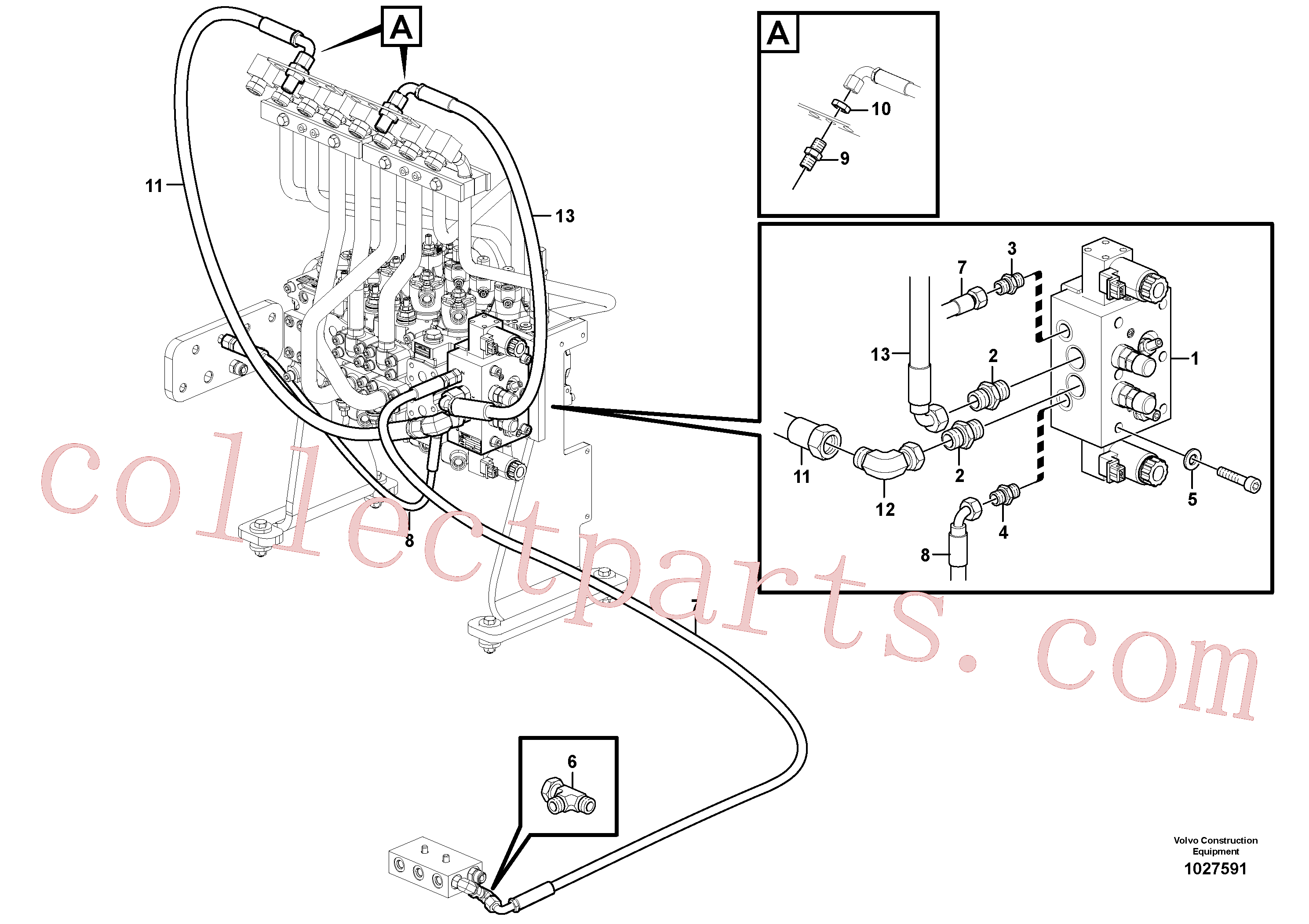 VOE935030 Fitting for Volvo Excavator Parts