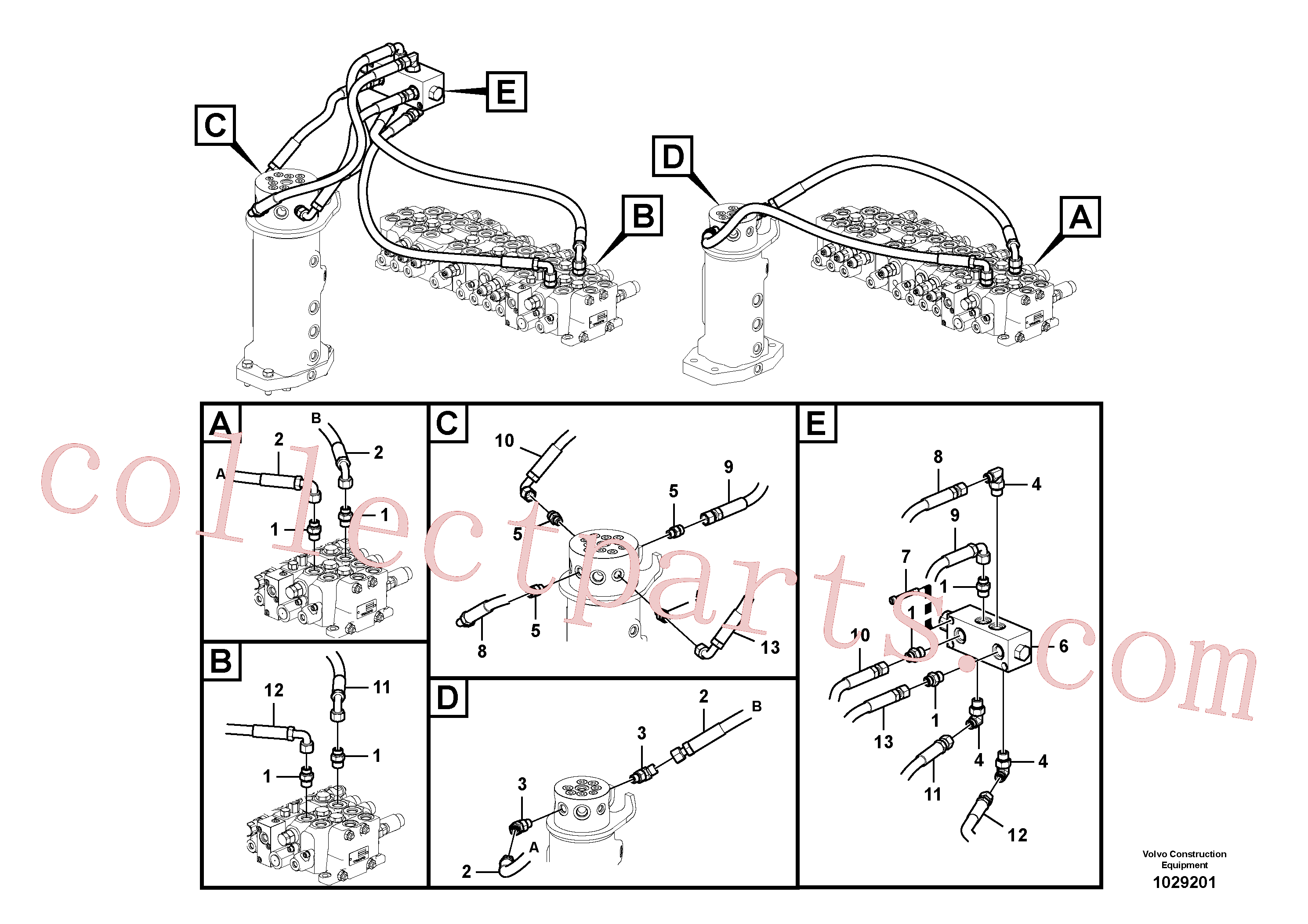 VOE14553278 for Volvo Working hydraulics, dozer blade upper(1029201 assembly)