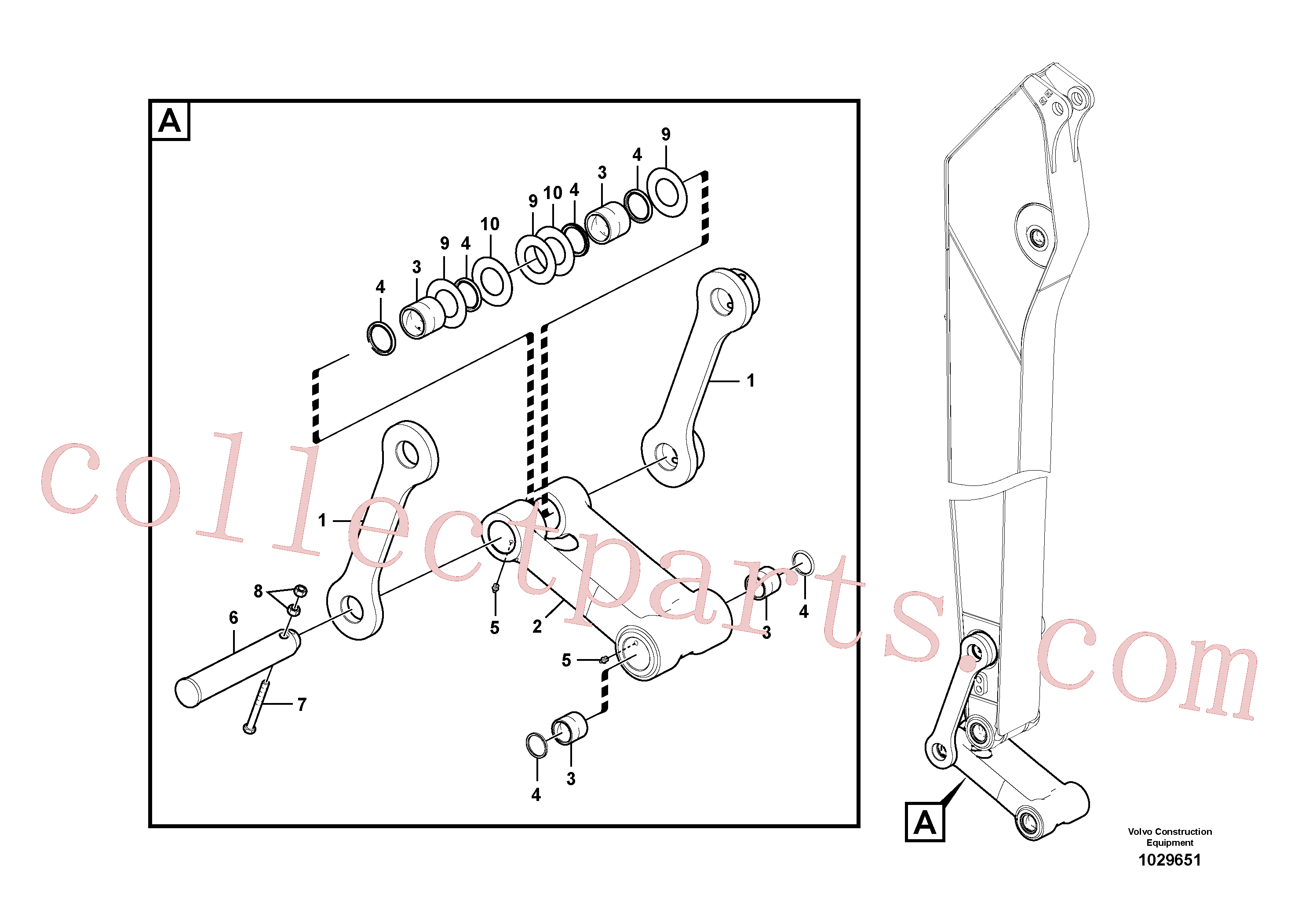 VOE14550744 for Volvo Links to connecting rod(1029651 assembly)