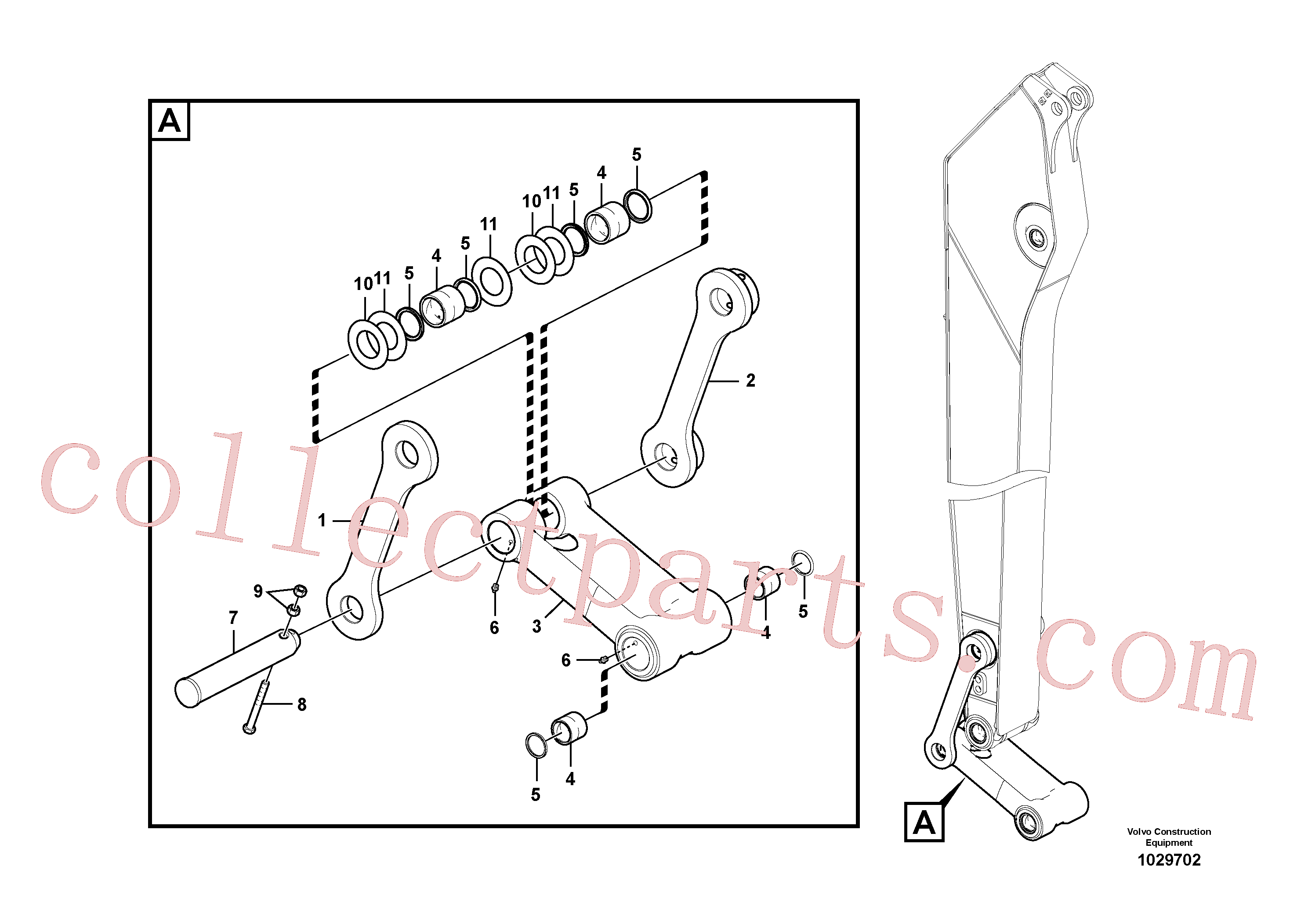 VOE14550744 for Volvo Links to connecting rod(1029702 assembly)