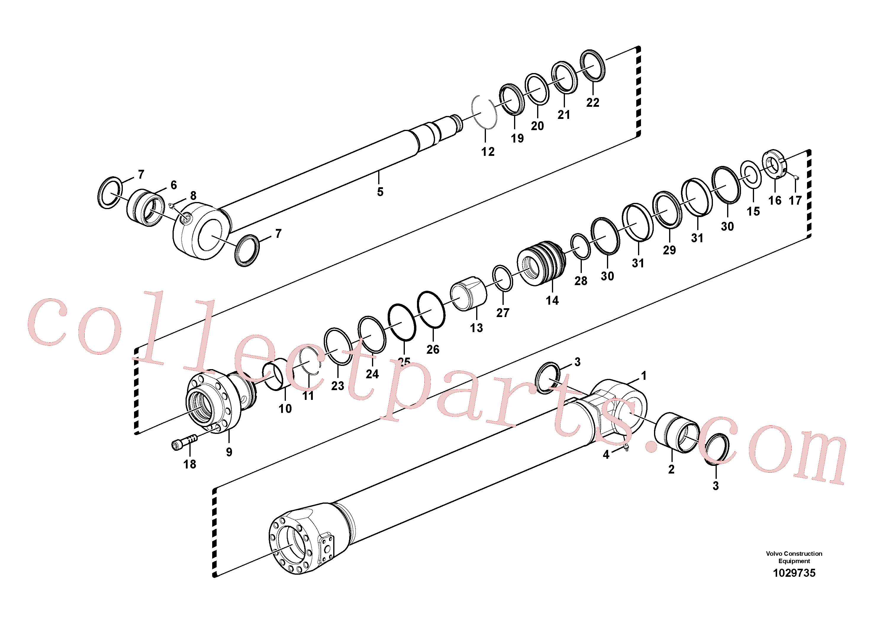 SA1146-01480 for Volvo Bucket cylinder(1029735 assembly)