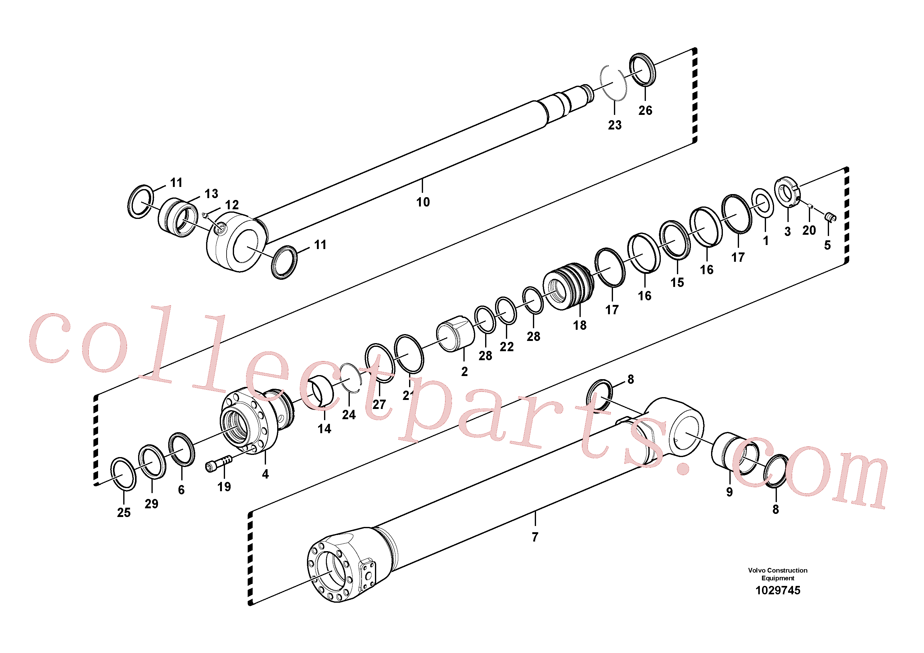 SA1146-08140 for Volvo Bucket cylinder(1029745 assembly)