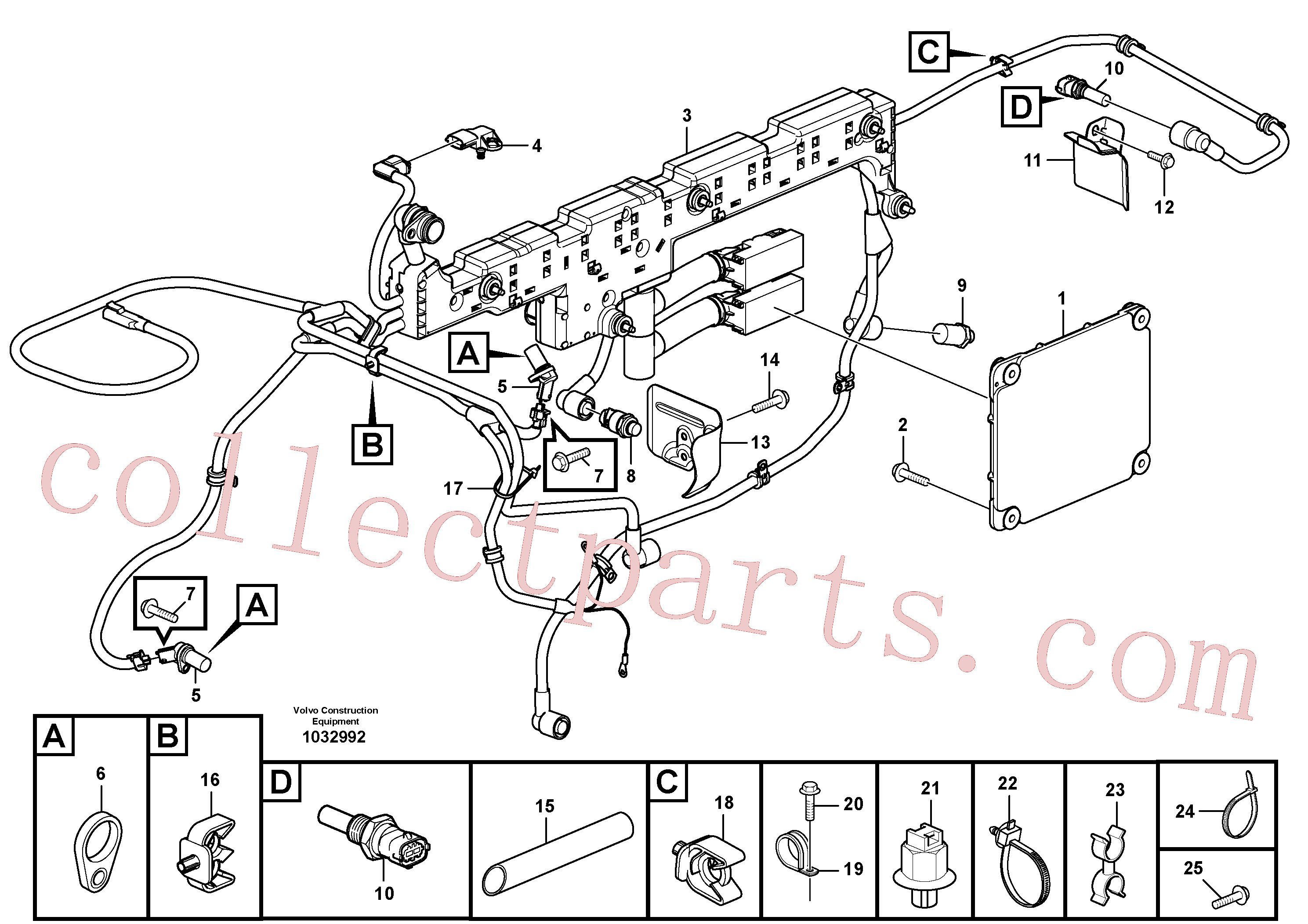 VOE968559 for Volvo Cable harness, engine, Ecu(1032992 assembly)