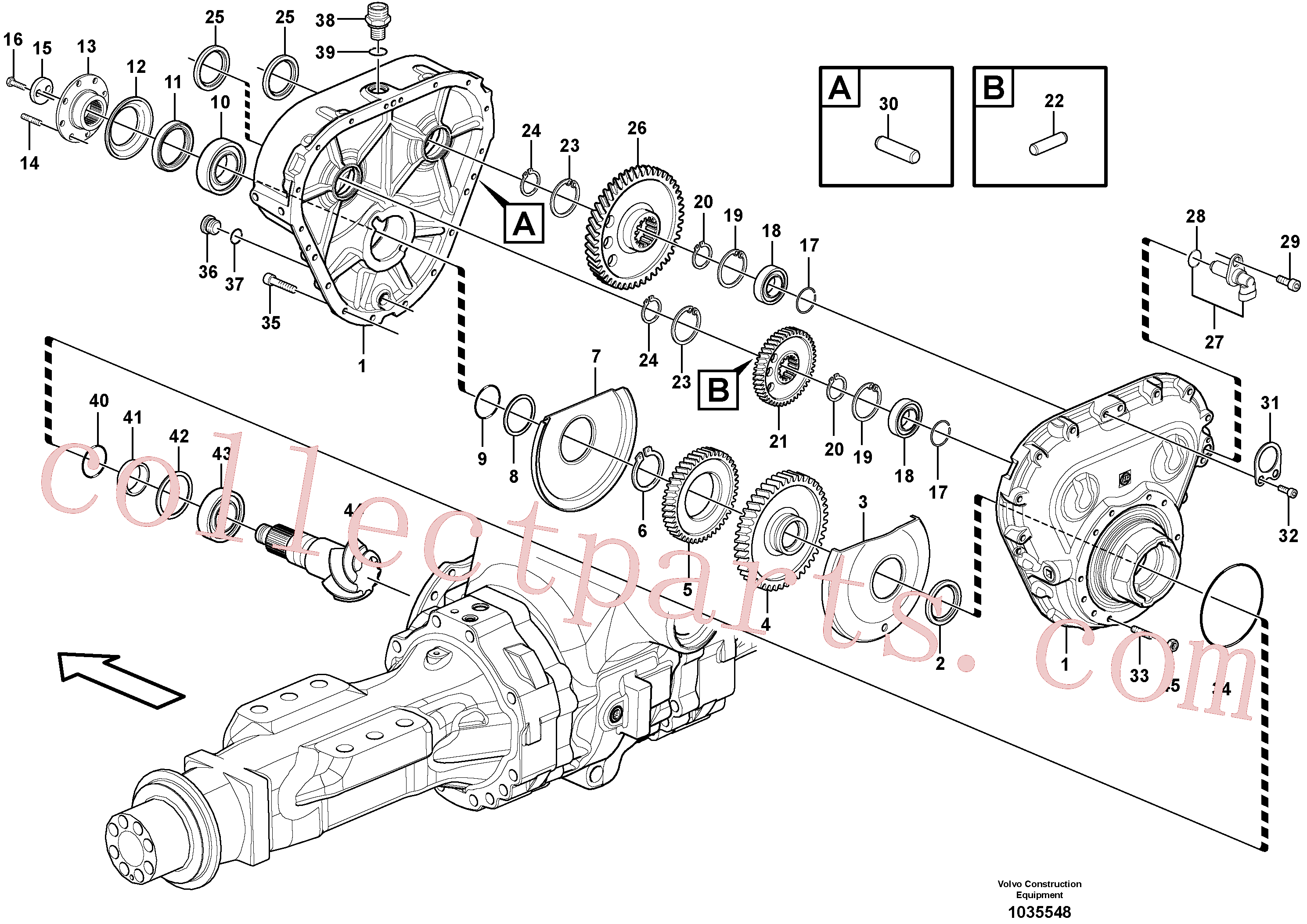 VOE11705132 for Volvo Transfer gear box(1035548 assembly)