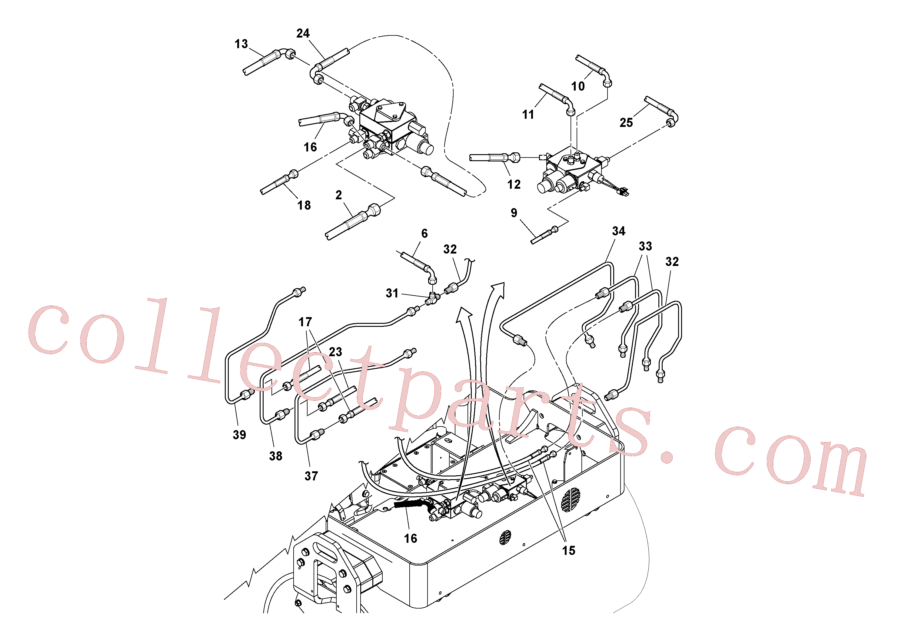 RM59219865 for Volvo Hydraulic Hose and Tube Installation(1036413 assembly)