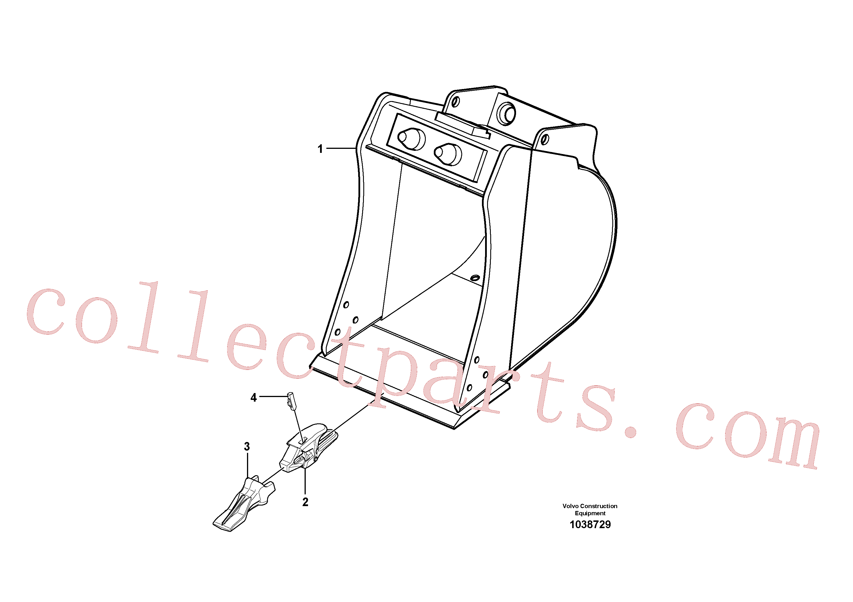 VOE15603429 for Volvo Bucket(1038729 assembly)