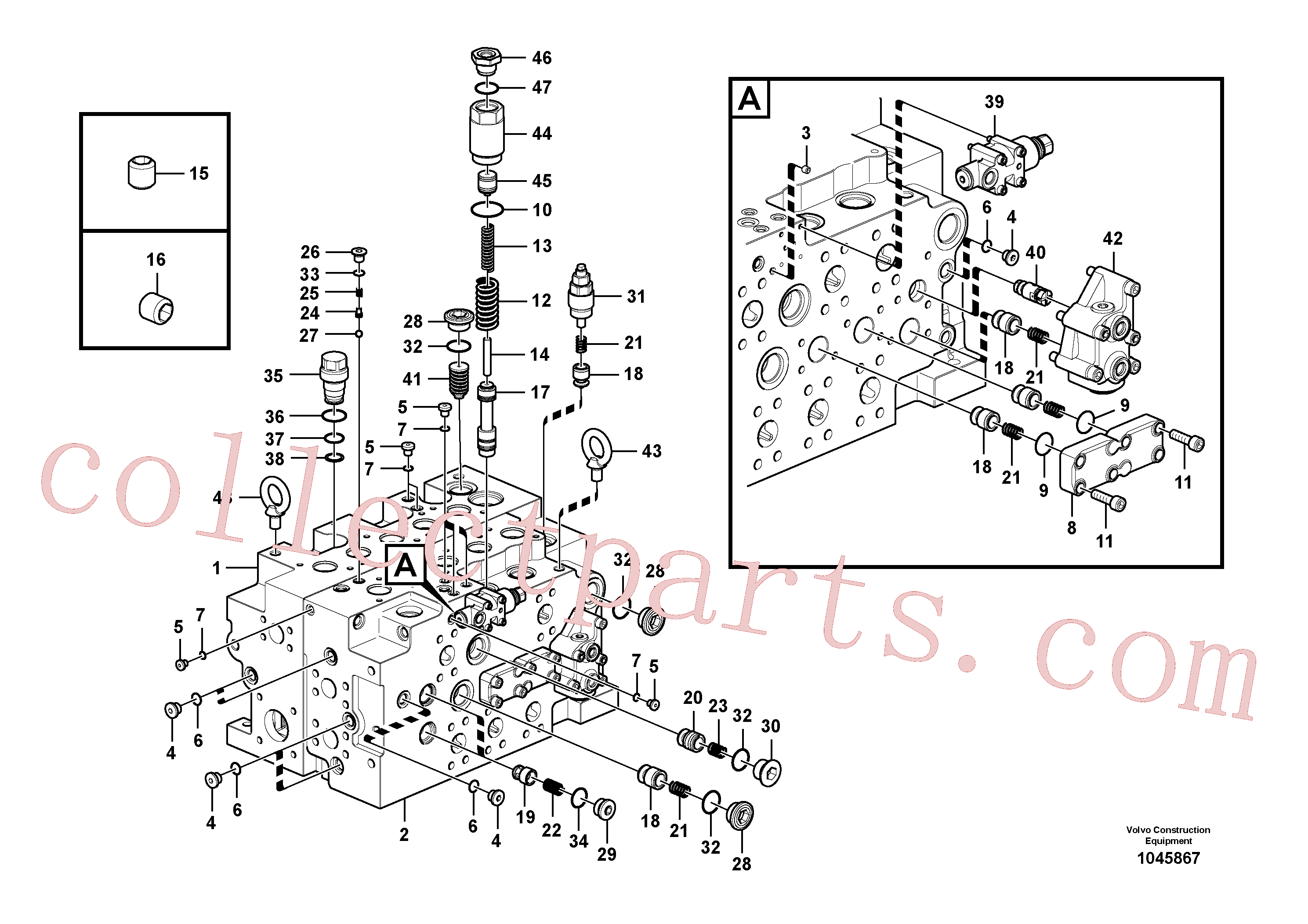 VOE14577734 for Volvo Main control valve(1045867 assembly)