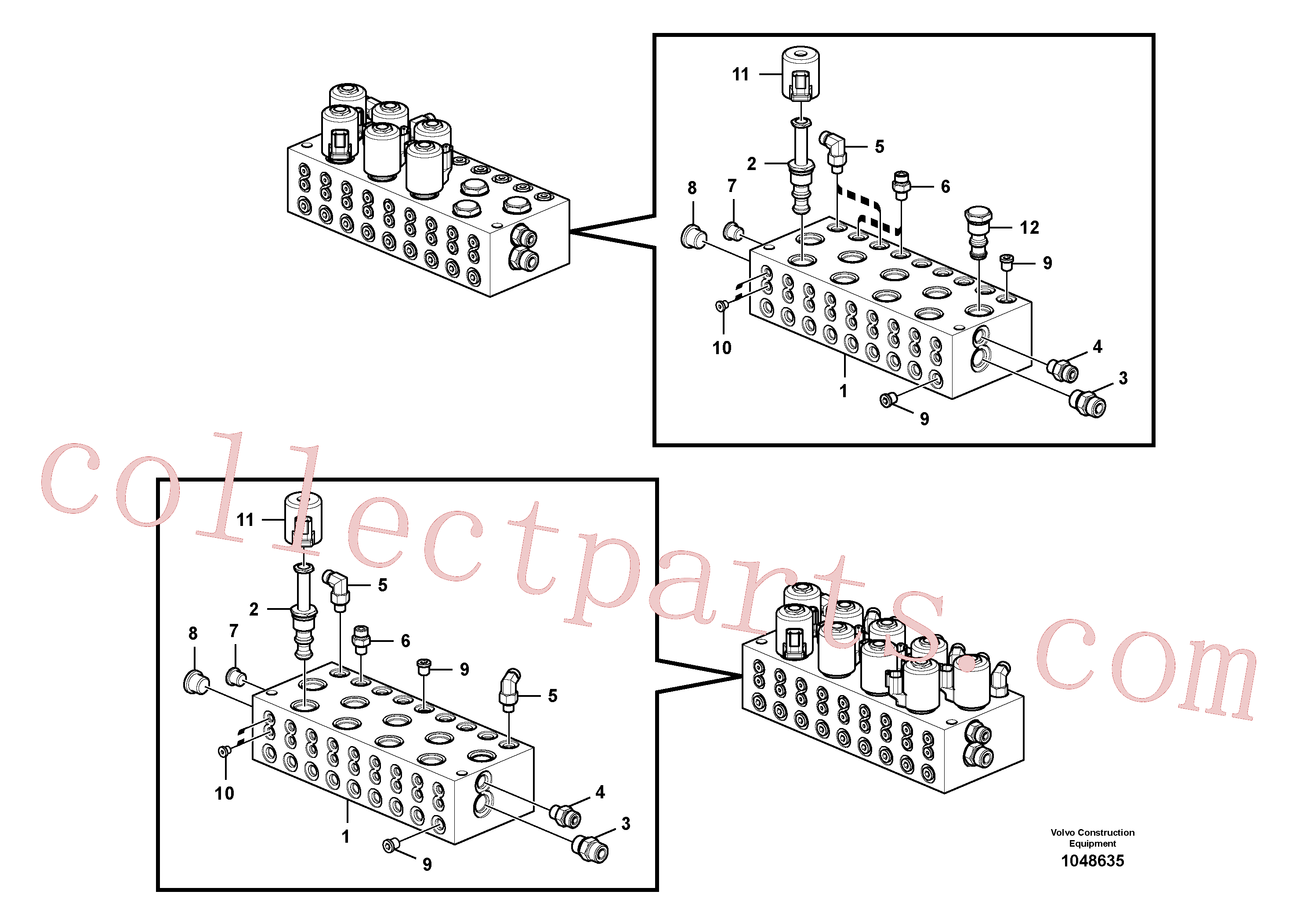 VOE11881384 for Volvo Main control valve(1048635 assembly)