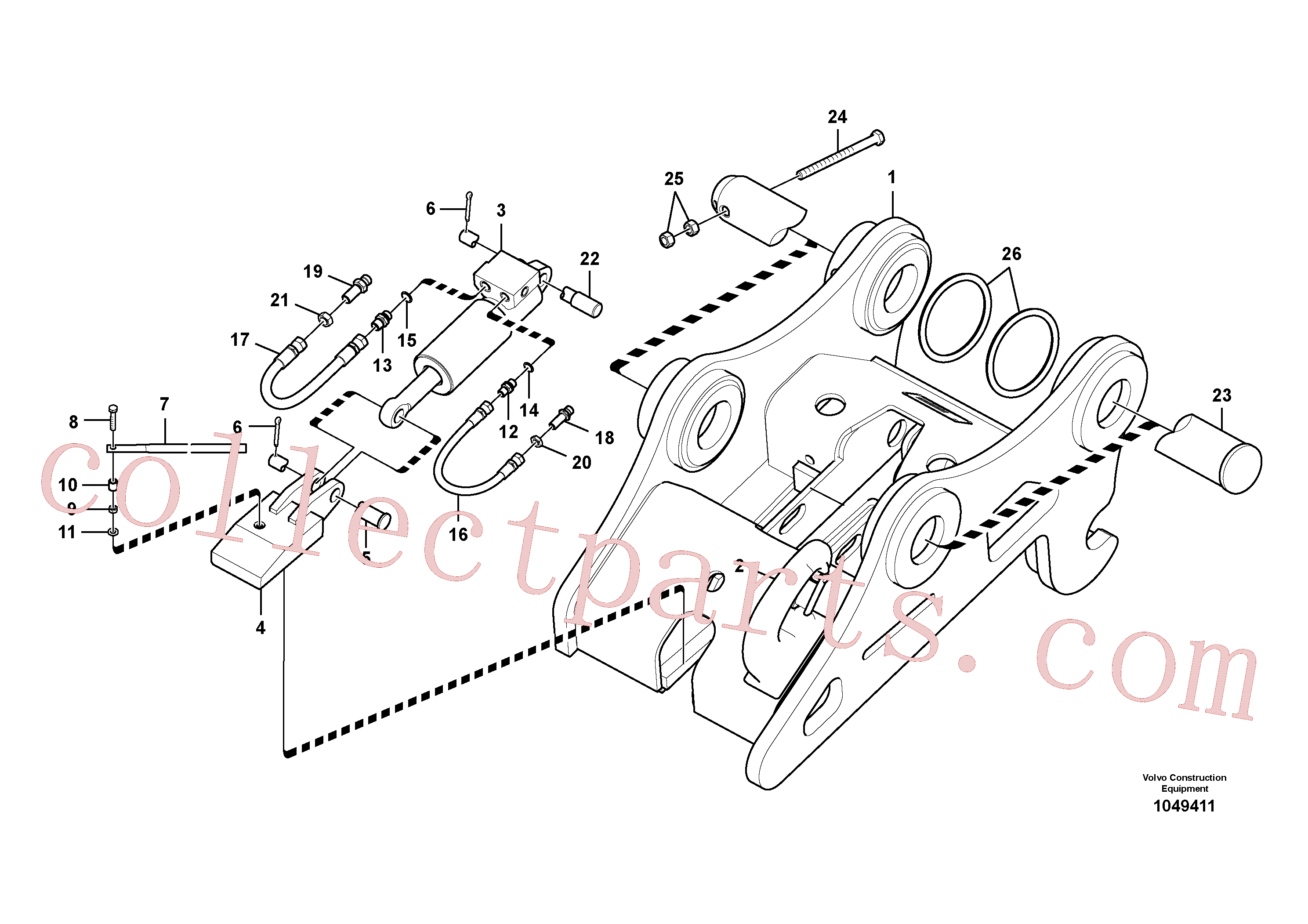 VOE14609909 for Volvo Attachment bracket, quickfit(1049411 assembly)