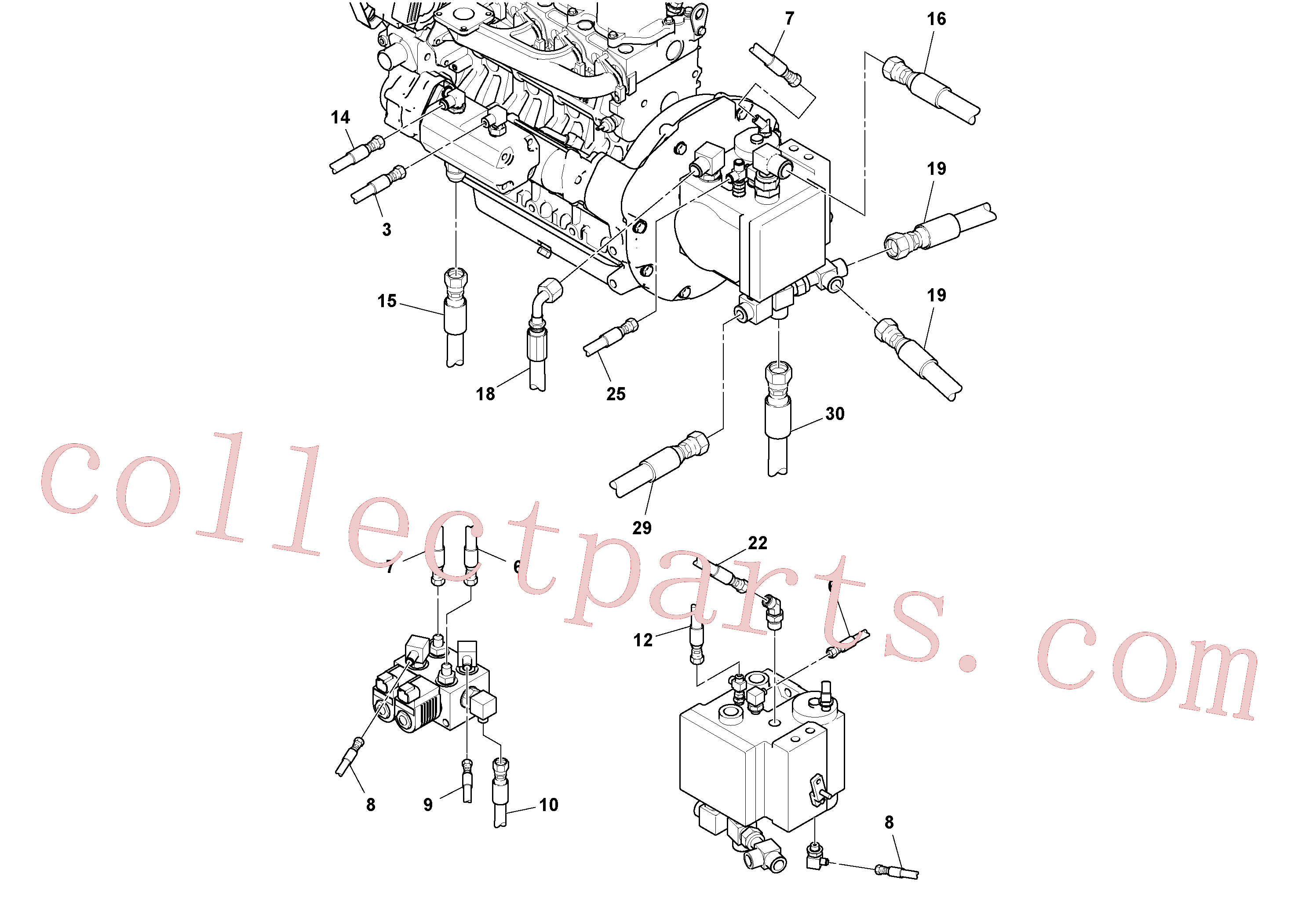 RM13334214 for Volvo Rear Frame Hoses Installation(1051405 assembly)