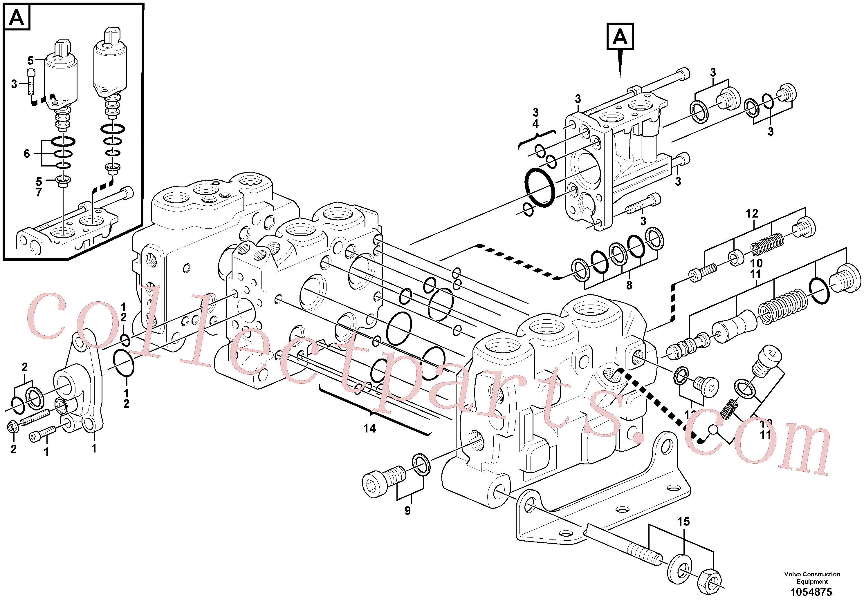 VOE15121298 for Volvo Control valve(1054875 assembly)