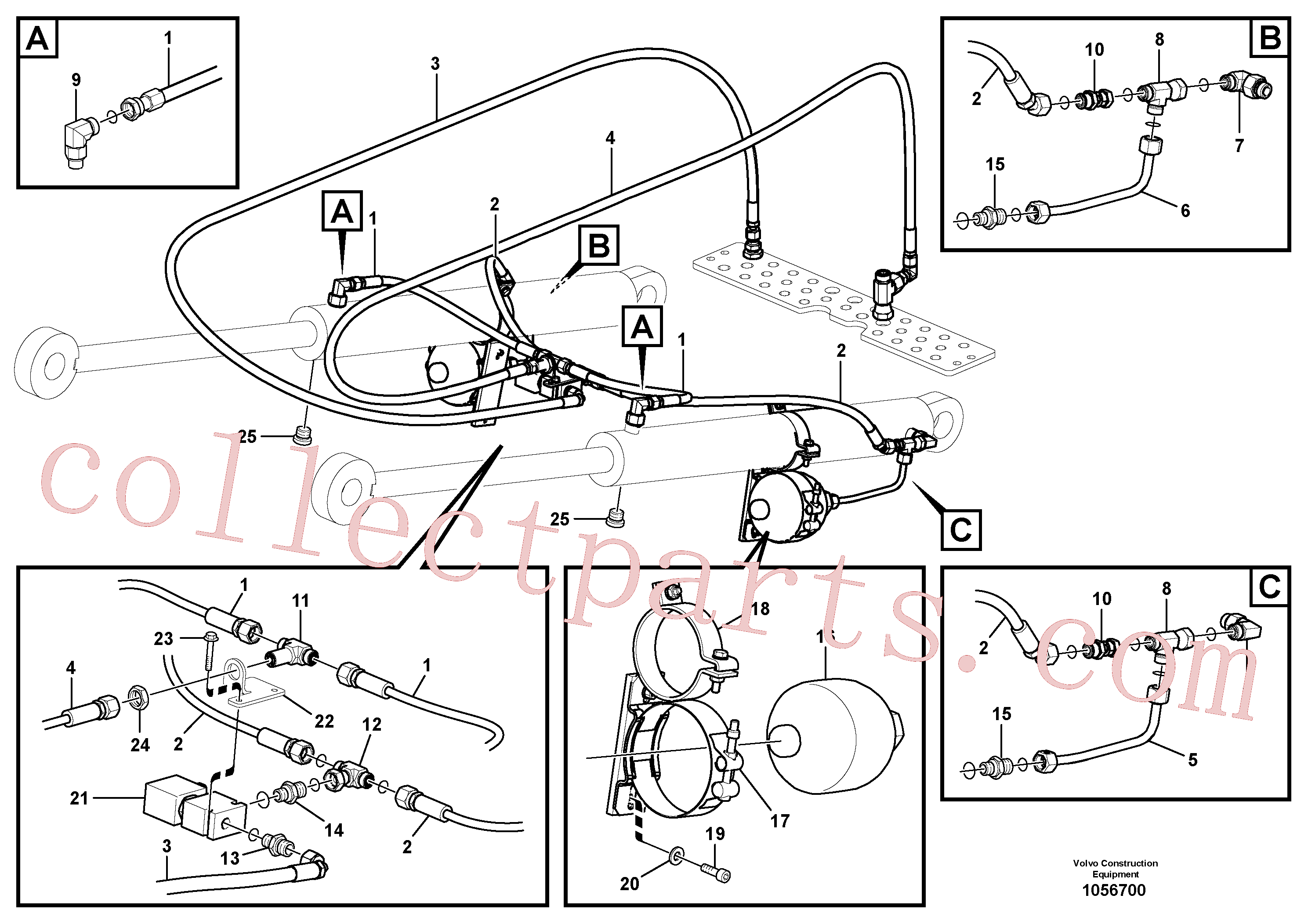 VOE14388610 for Volvo Working hydraulics, valves(1056700 assembly)